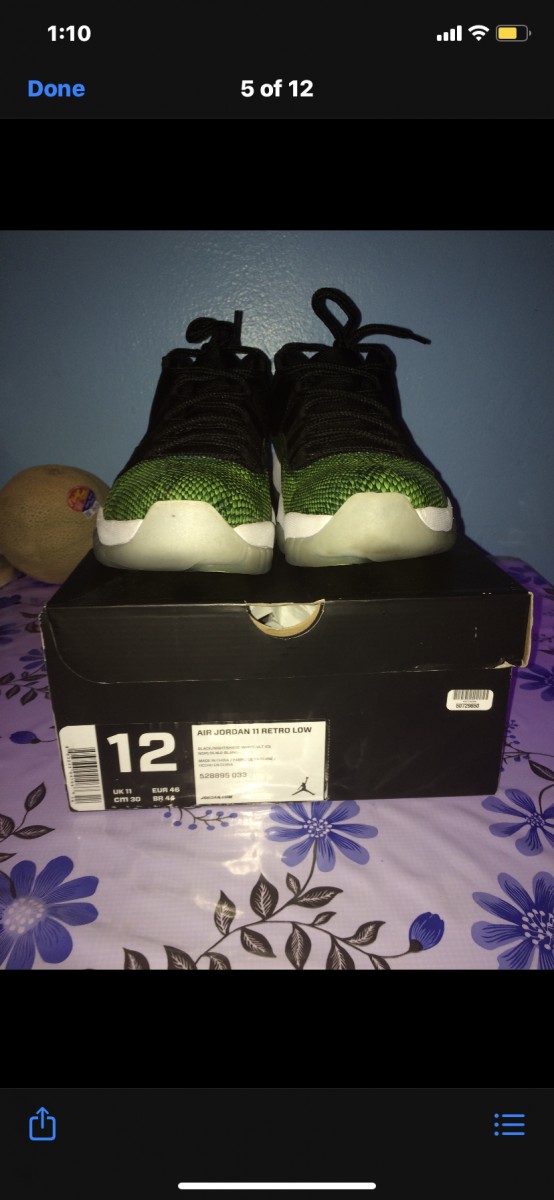 green snakeskin 11 low