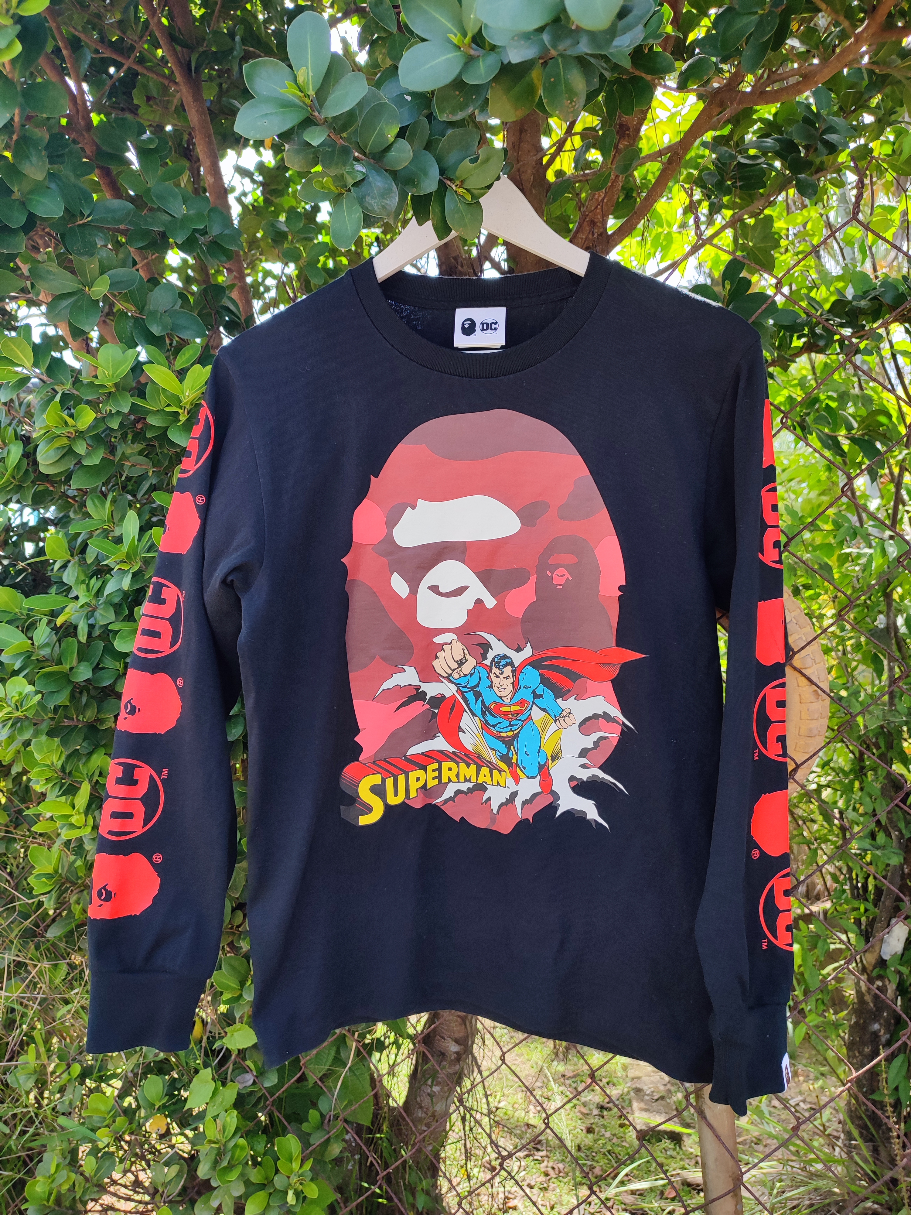 【A・BATHING APE】REVERSIBLE LONG TEE 00s Vintage Bathing Ape Big Logo Spellout Reversible Camo Design
