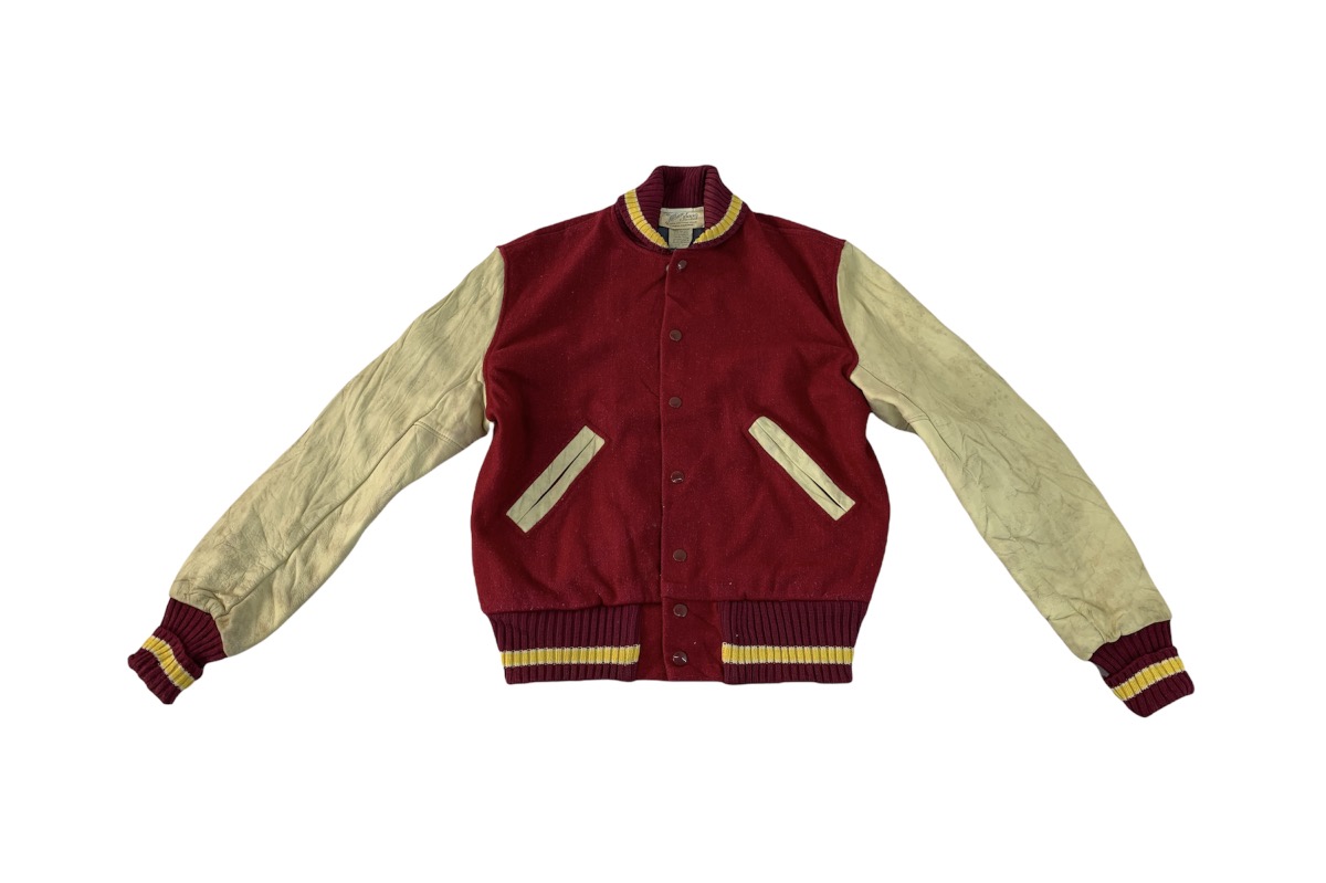 Other Designers Vintage - Albion Award Varsity Jacket Cowhide Leather  Sleeve Usa | adrenalinejunkies | REVERSIBLE