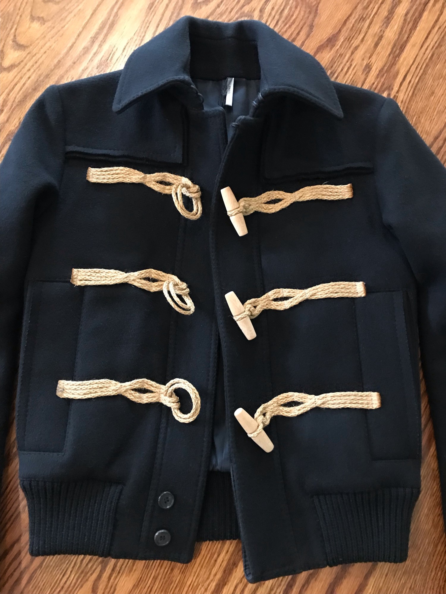 ジャケット・アウター Dior Homme 12aw Duffle Coat Dior A/W 2006 DIOR BLACK WOOL DUFFLE COAT SIZE 44 XS-S