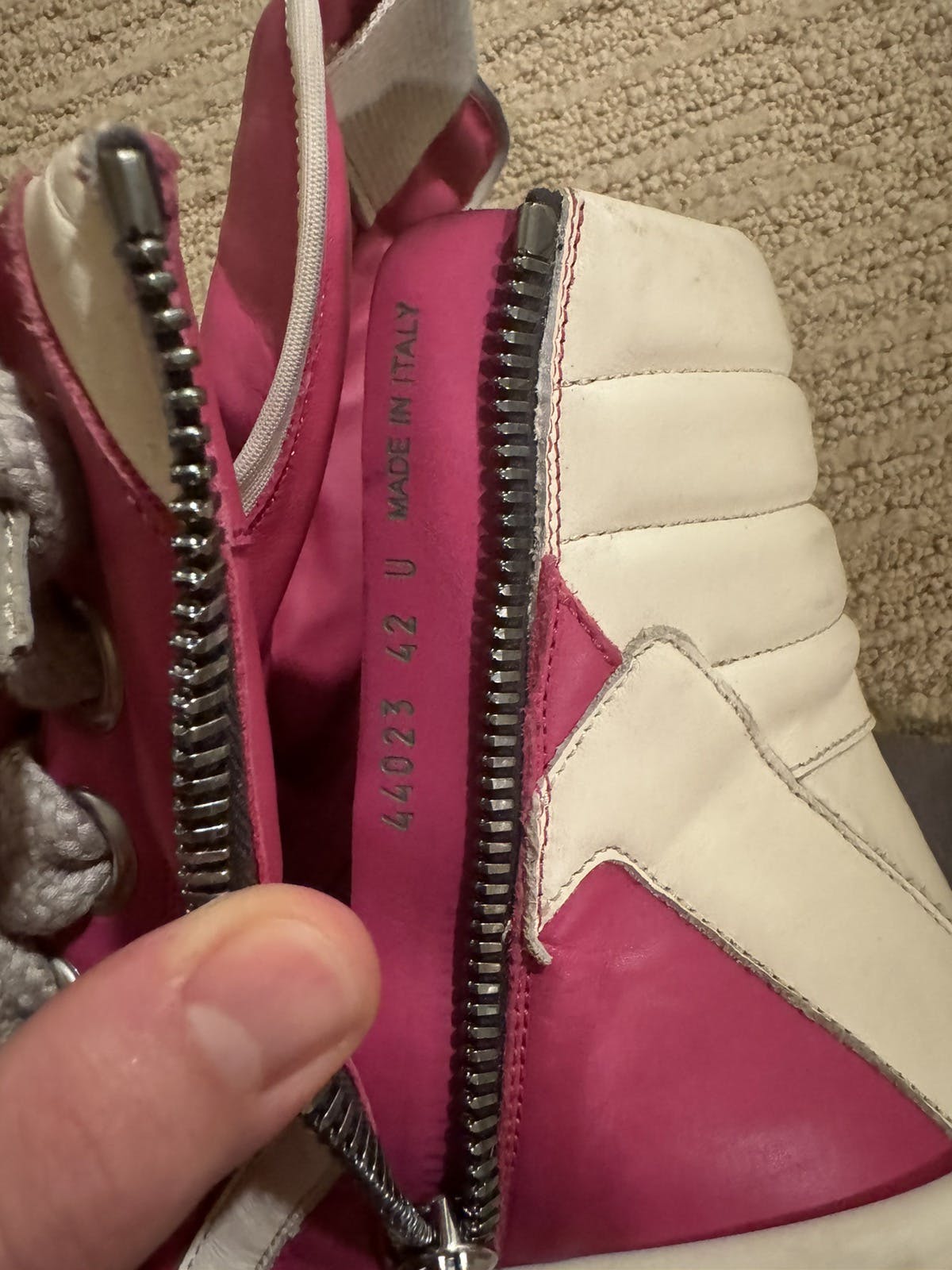 靴 Rick owens geobasket jumbo lace pink Rick Owens Pink Jumbo Lace Geobaskets from seller