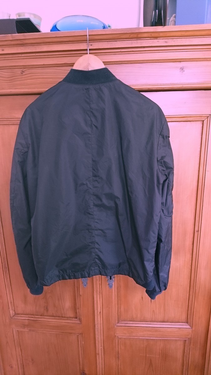 Prada Mainline Black Bomber Jacket Size 52 | bagaios | REVERSIBLE