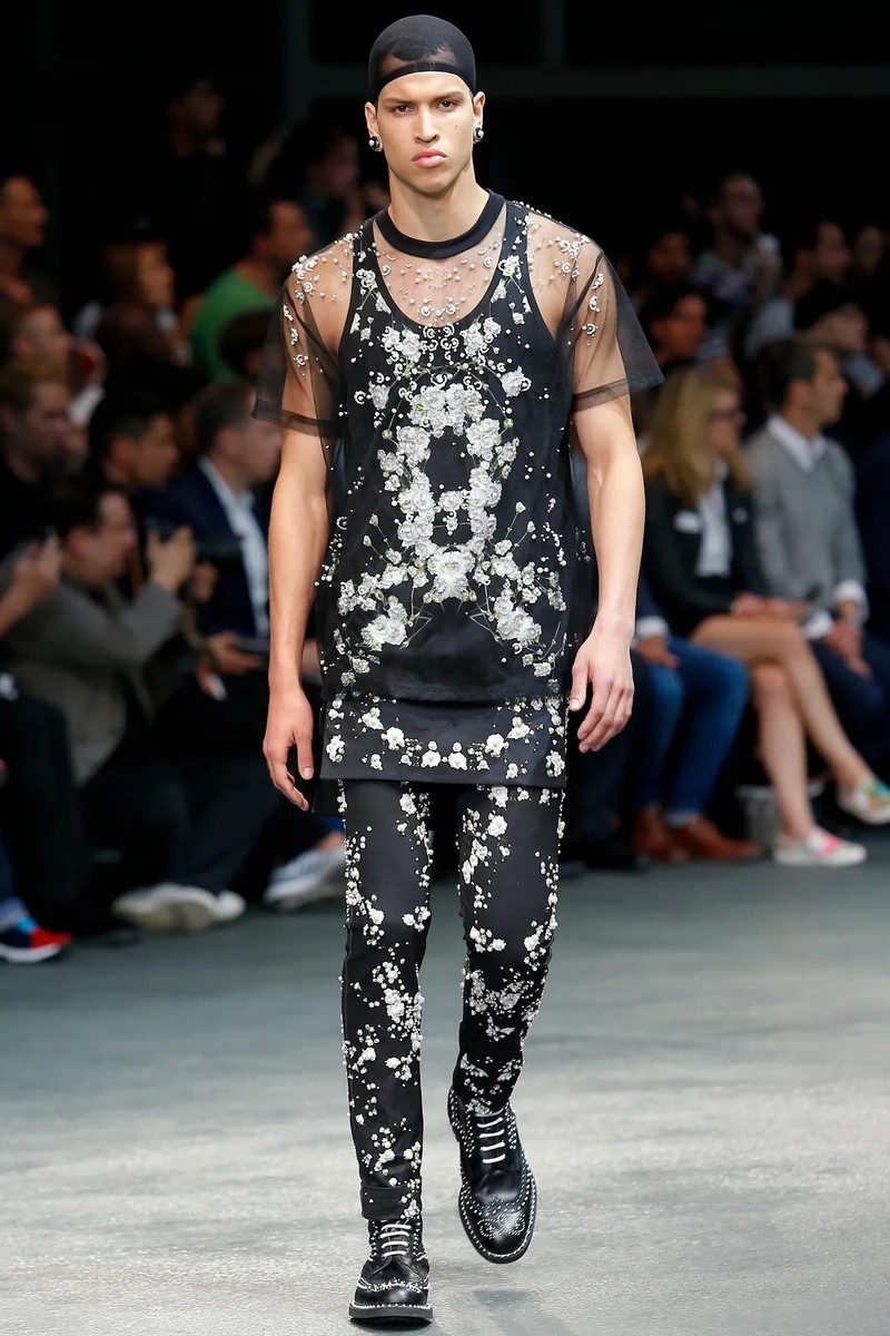 Givenchy SS15 Studded Pearl Commando Leather Combat Boots
