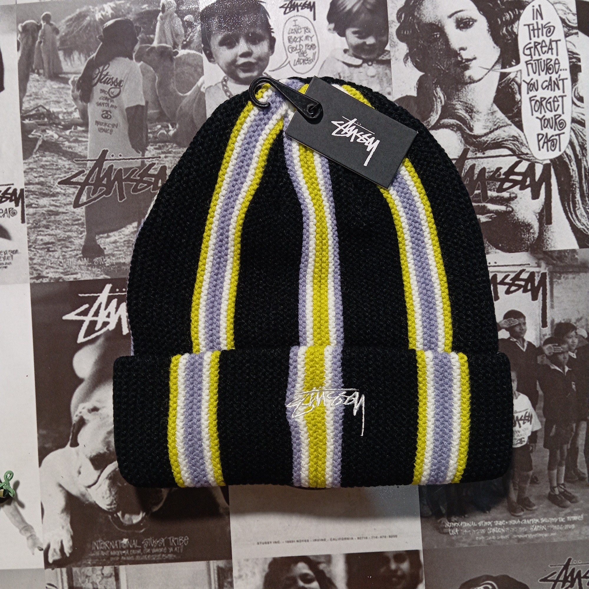 帽子 STUSSY Vertical Stripe Cuff Beanie Stüssy VERTICAL STRIPE CUFF BEANIE | decidecrisp | REVERSIBLE