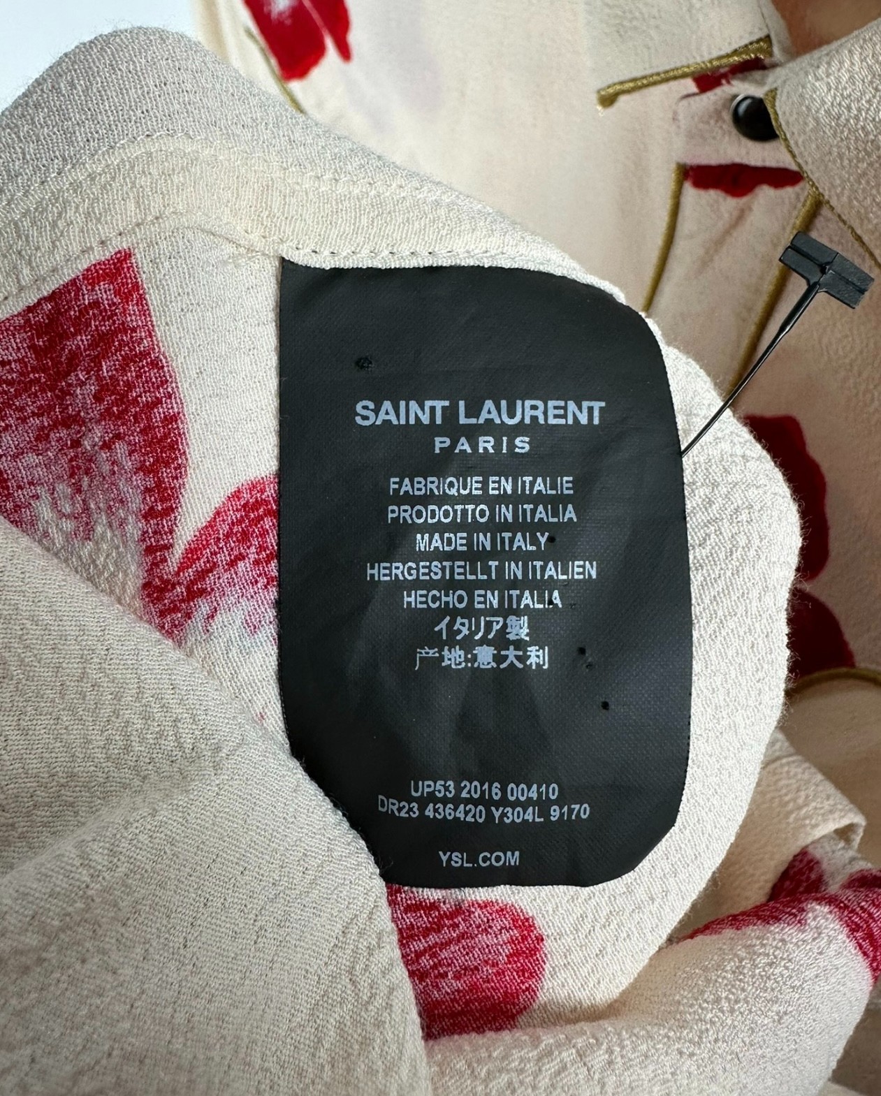 SAINT LAURENT Saint Laurent Paris slp hibiscus shirt | ubvintage 