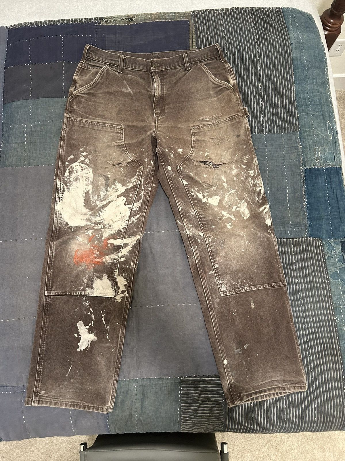 Vintage 90s Carhartt Distressed Paint purchases Splatter Pant