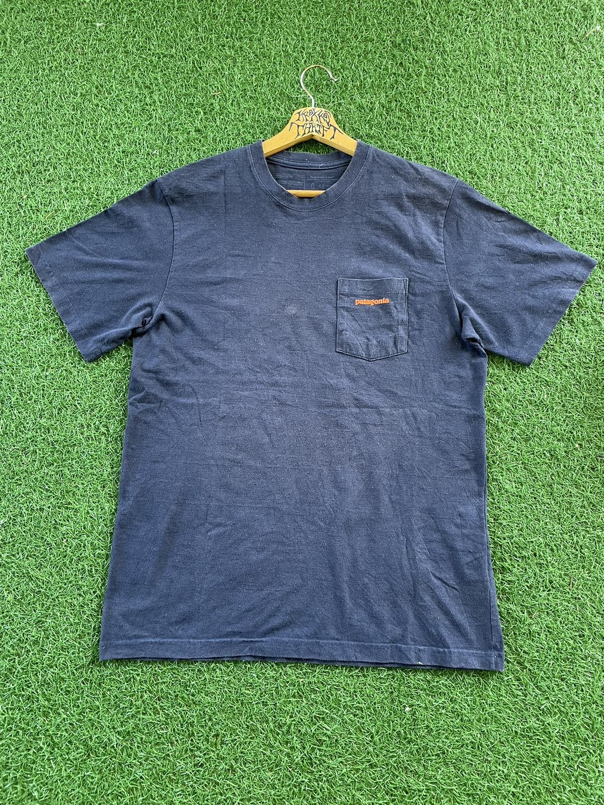 Other Designers Vintage Patagonia Single Pocket Big Logo Rope Tee branded store REVERSIBLE