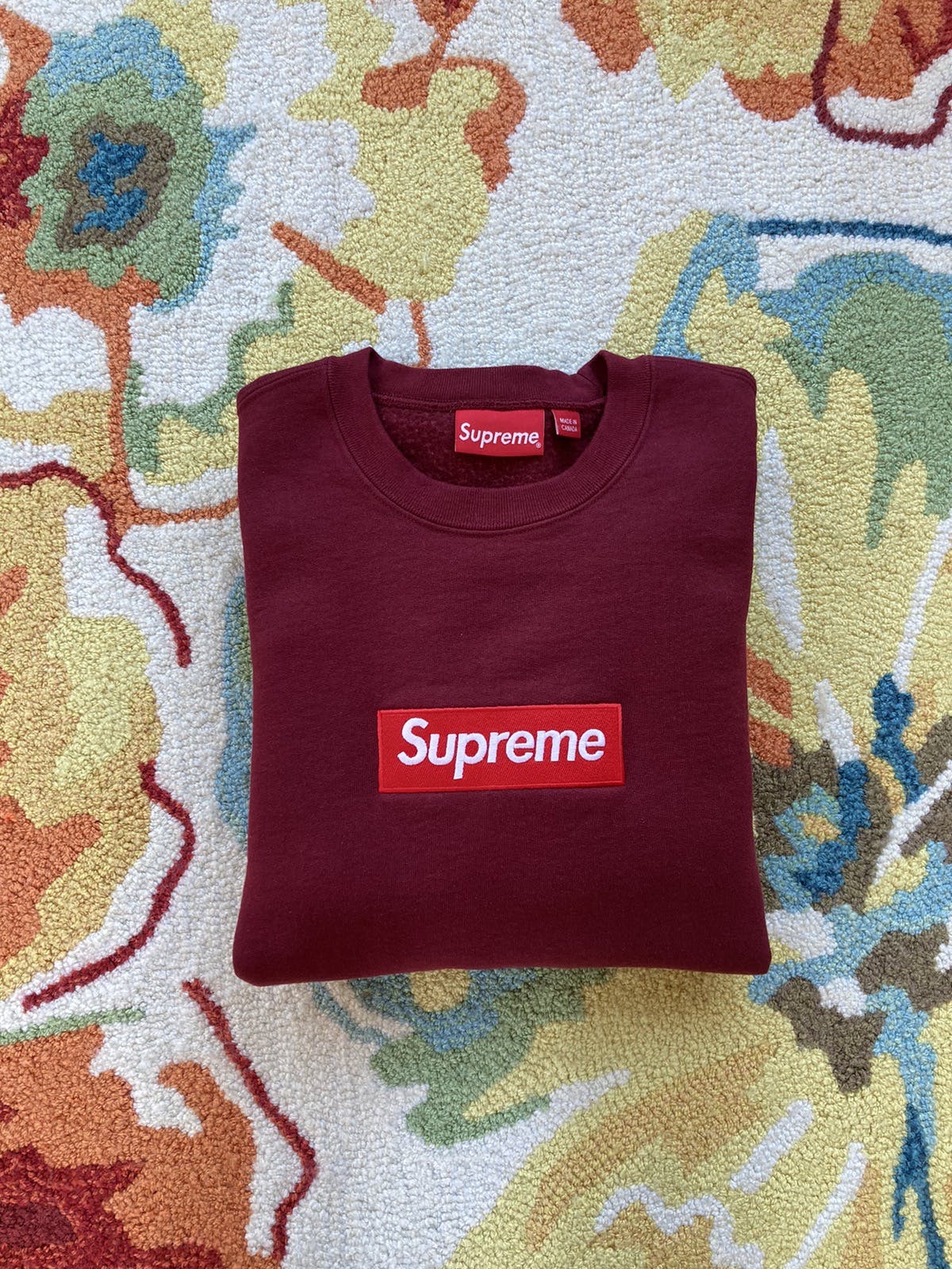 Supreme Supreme Box Logo Crewneck FW22 Cardinal | kchype | REVERSIBLE