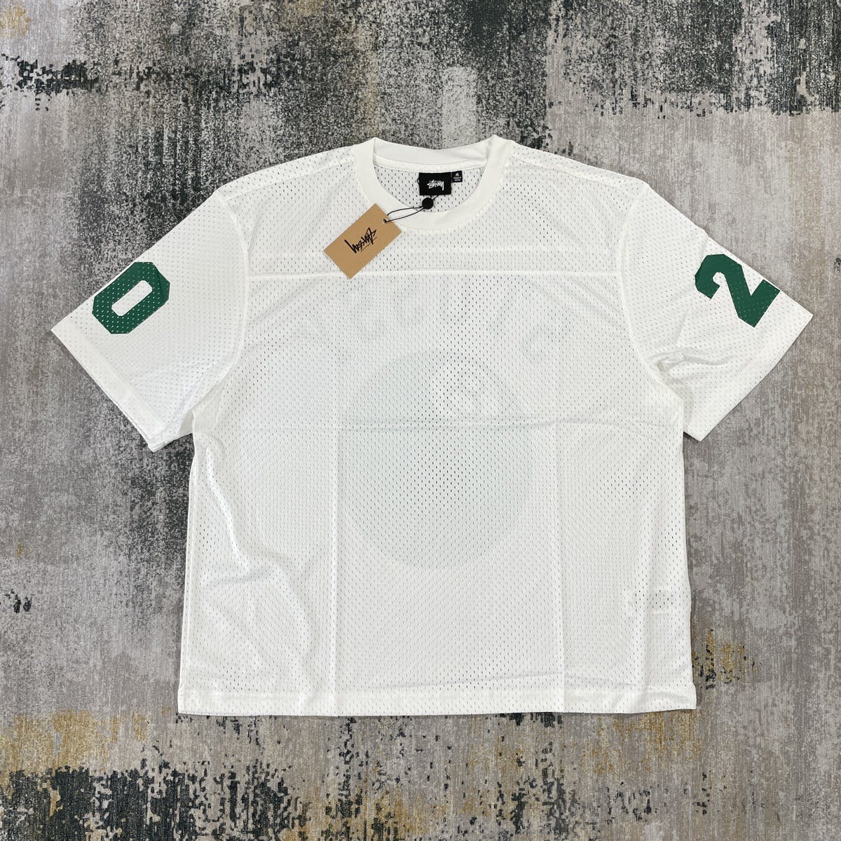 Stüssy STUSSY JERSEY MESH 8 BALL WHITE // L | hlnstuff