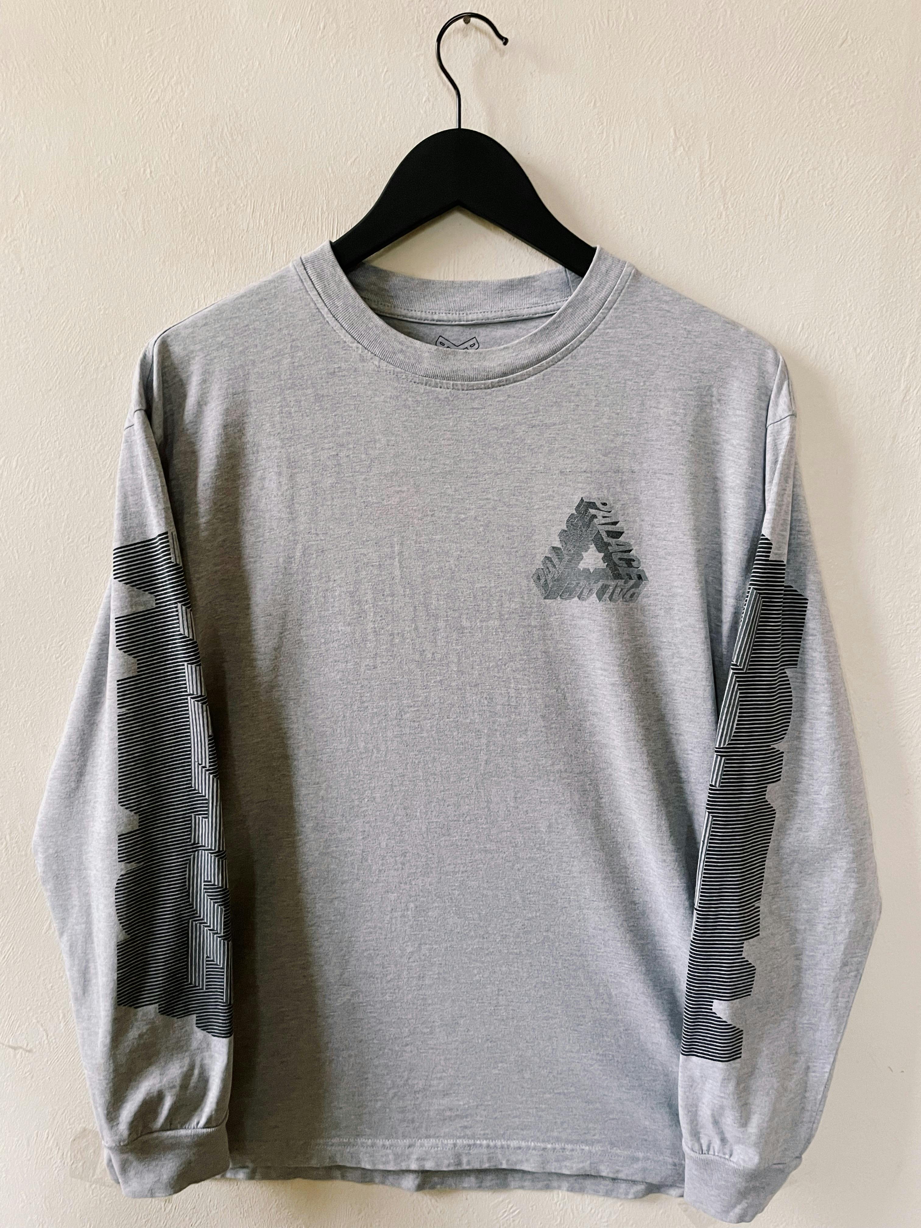 PALACE Palace P-3D Tri-Ferg Longsleeve T-shirt Gray | yugenization