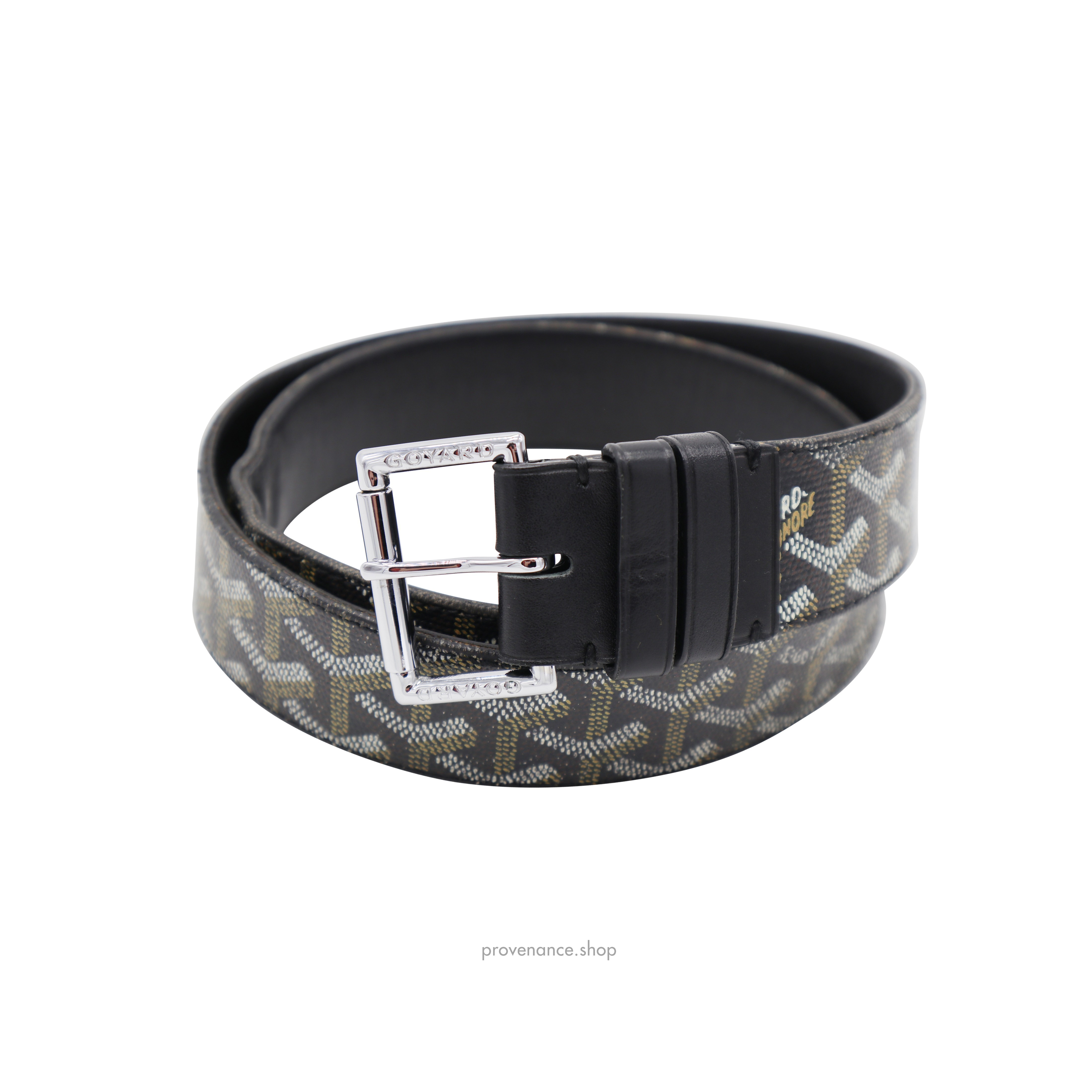 Goyard Goyard Ceinture Florida Belt Black Goyardine provenance REVERSIBLE