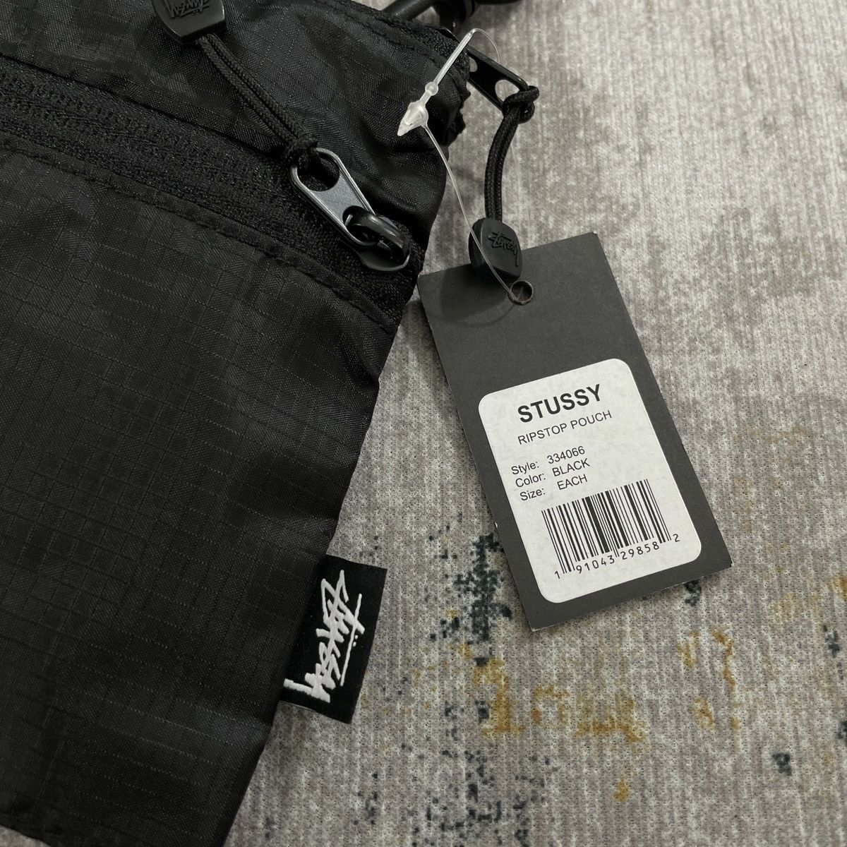 Stüssy Stussy Pouch Bag // Black | hlnstuff | REVERSIBLE