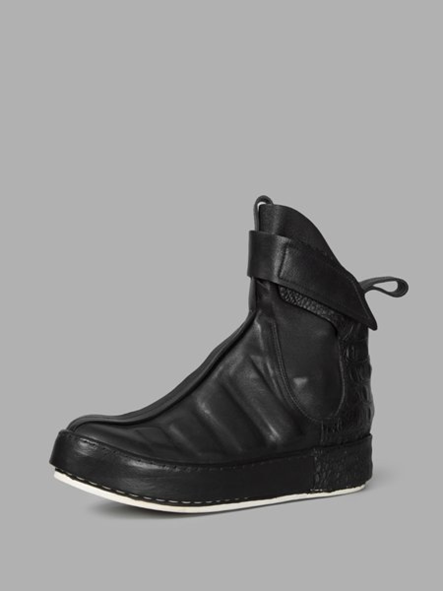 artselab black leather trainers