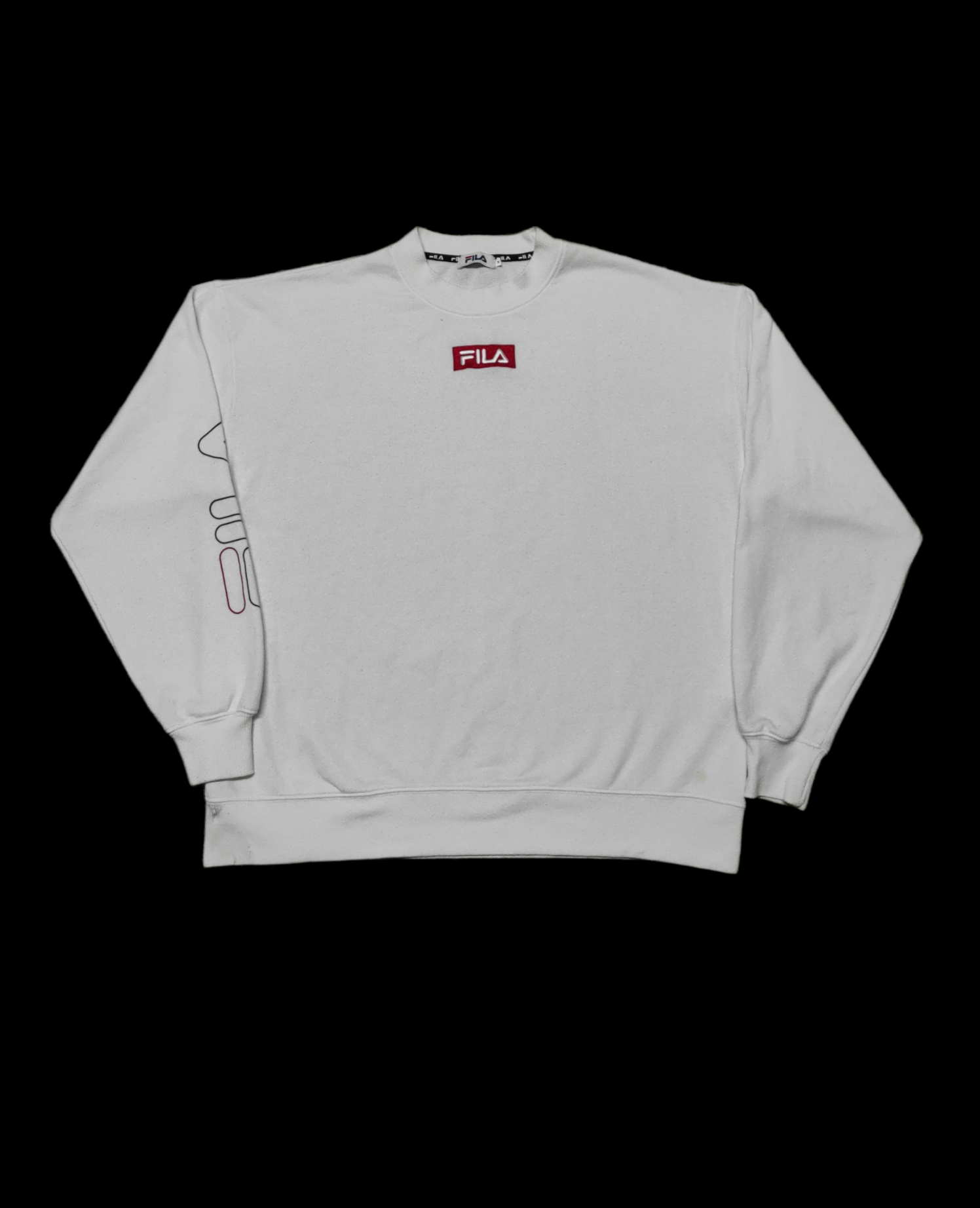 Other Designers Fila Fila Box Logo Oversize Sweatshirts zstore869 REVERSIBLE
