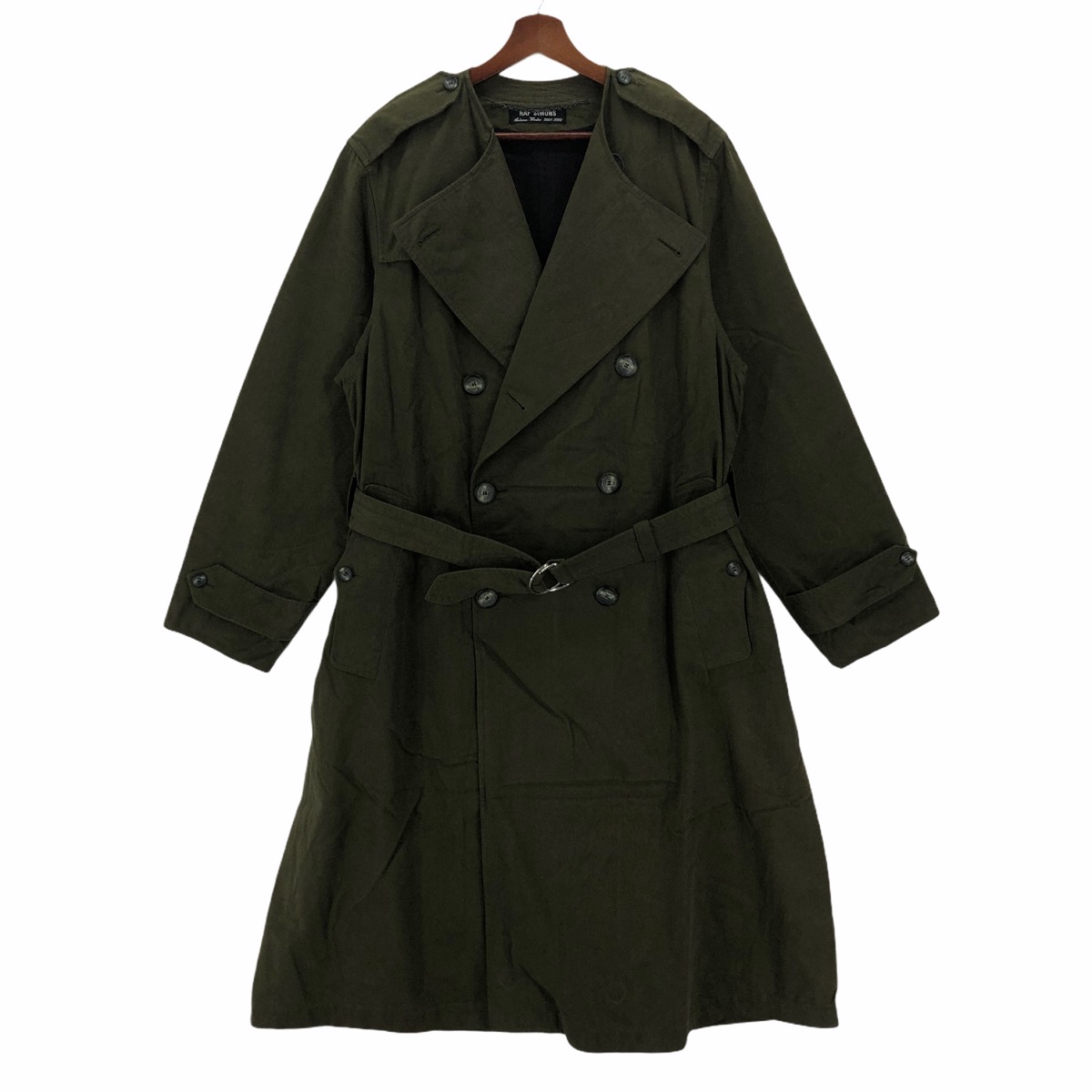 Raf Simons Runway RAF SIMONS Military Trench Coat Riot Riot Riot 2001 clockworkthriftstore REVERSIBLE