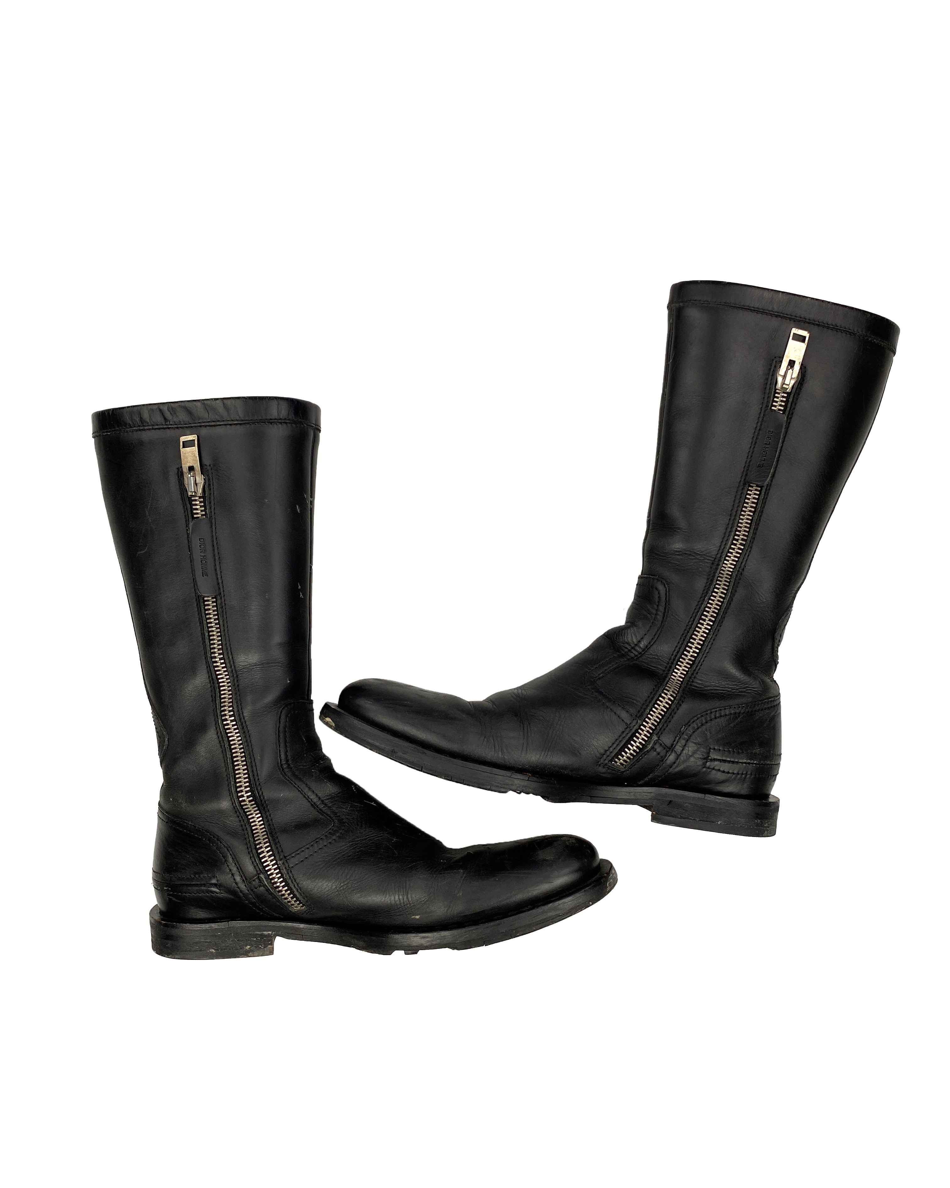 Dior AW04 Dior Homme Victim of The Crime Moto Boots Hightop (sz 42