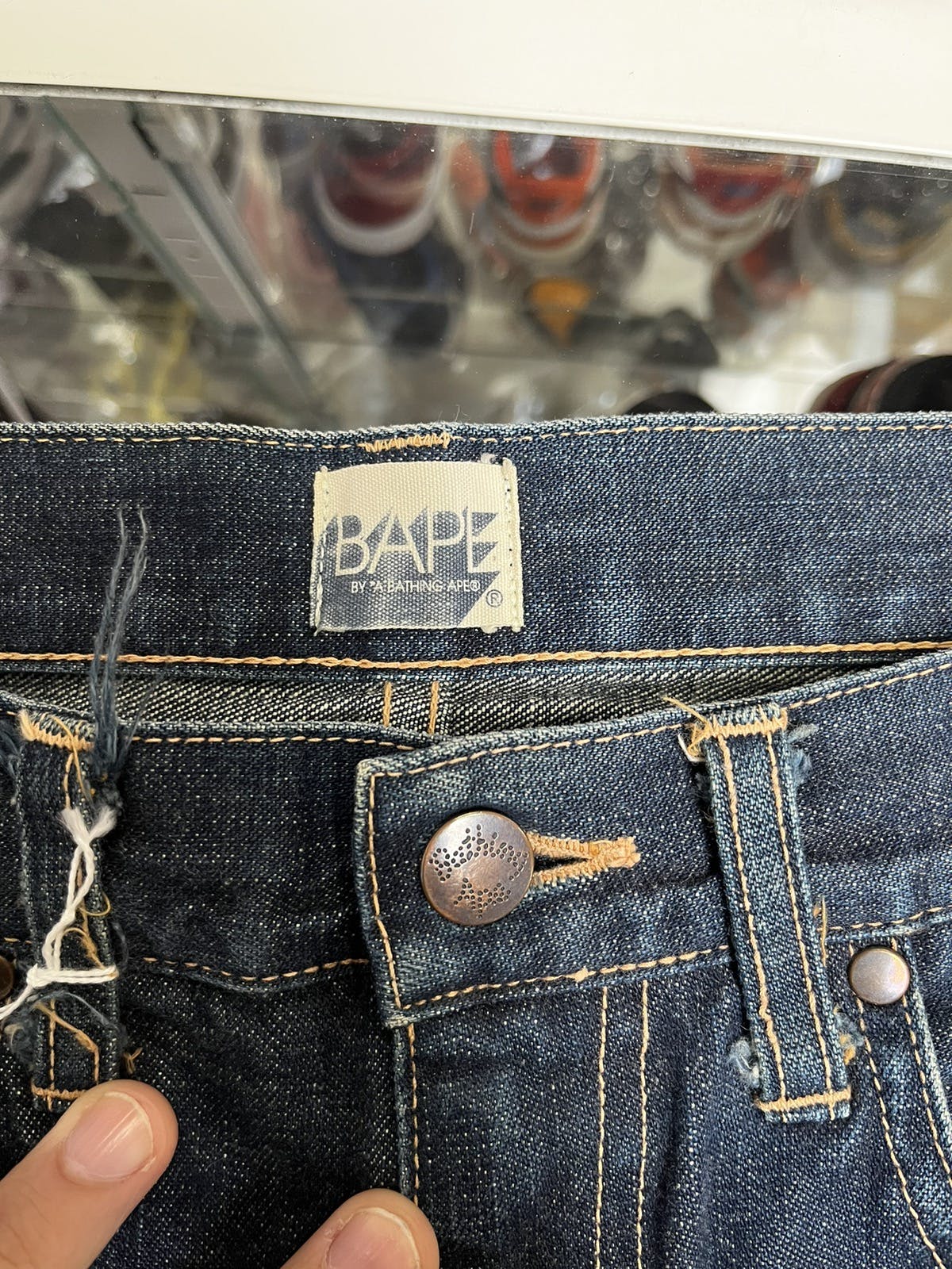 A BATHING APE® Baby Milo Denim | dallasbapeclub | REVERSIBLE