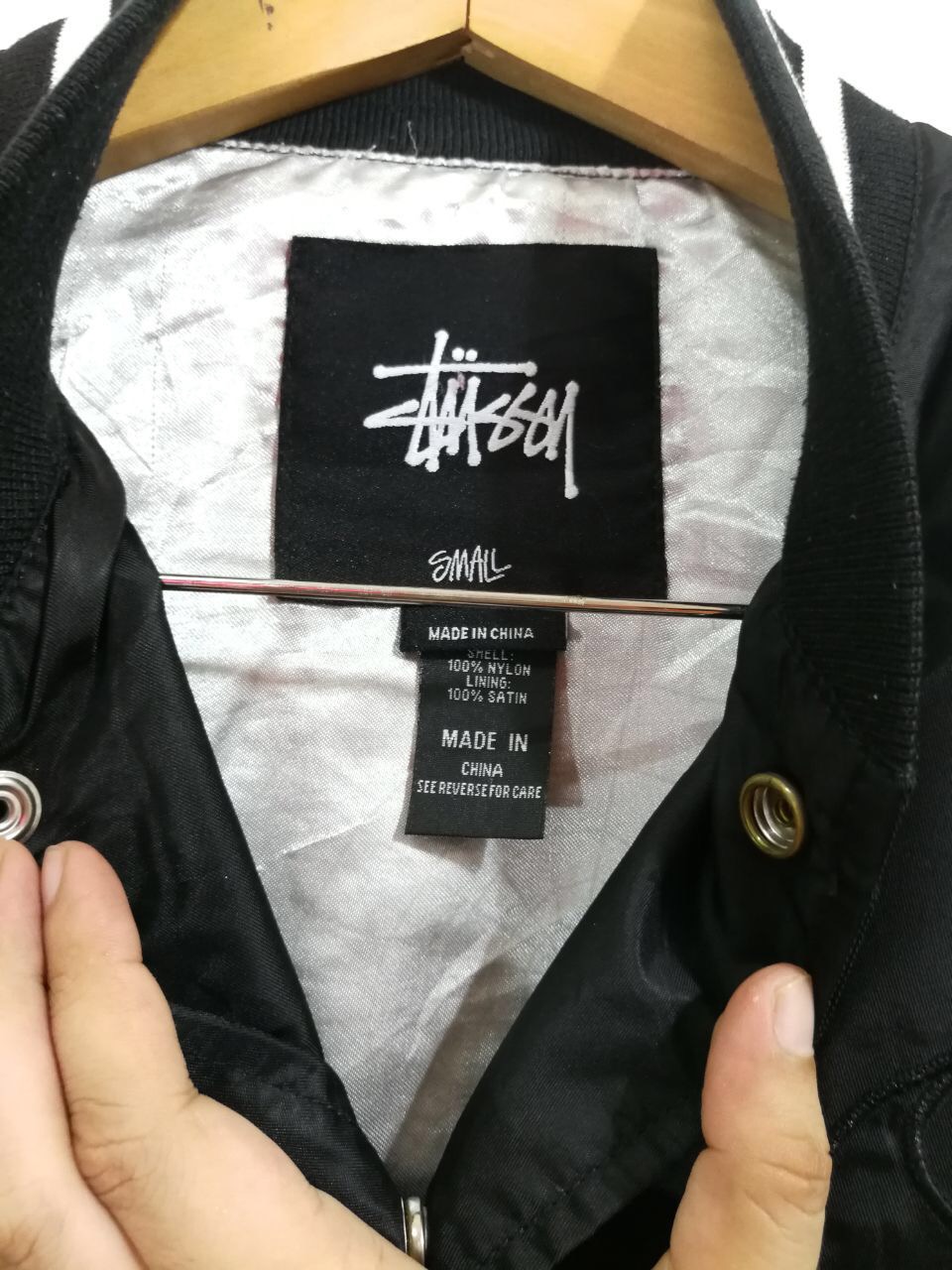 Stüssy Stussy Bomber Jacket Logo Design Black Color Design