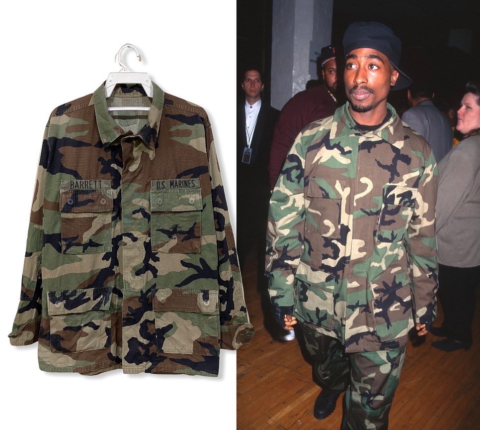 Other Designers Vintage Vintage Camouflage Similar To Tupac Shakur Hip Hop Fashion fashionpolicecoltd REVERSIBLE