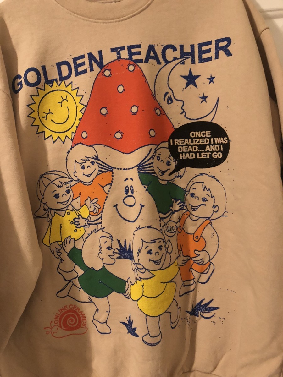 Online Ceramics Golden Teacher Mushroom Sweatshirt - Maxxtees