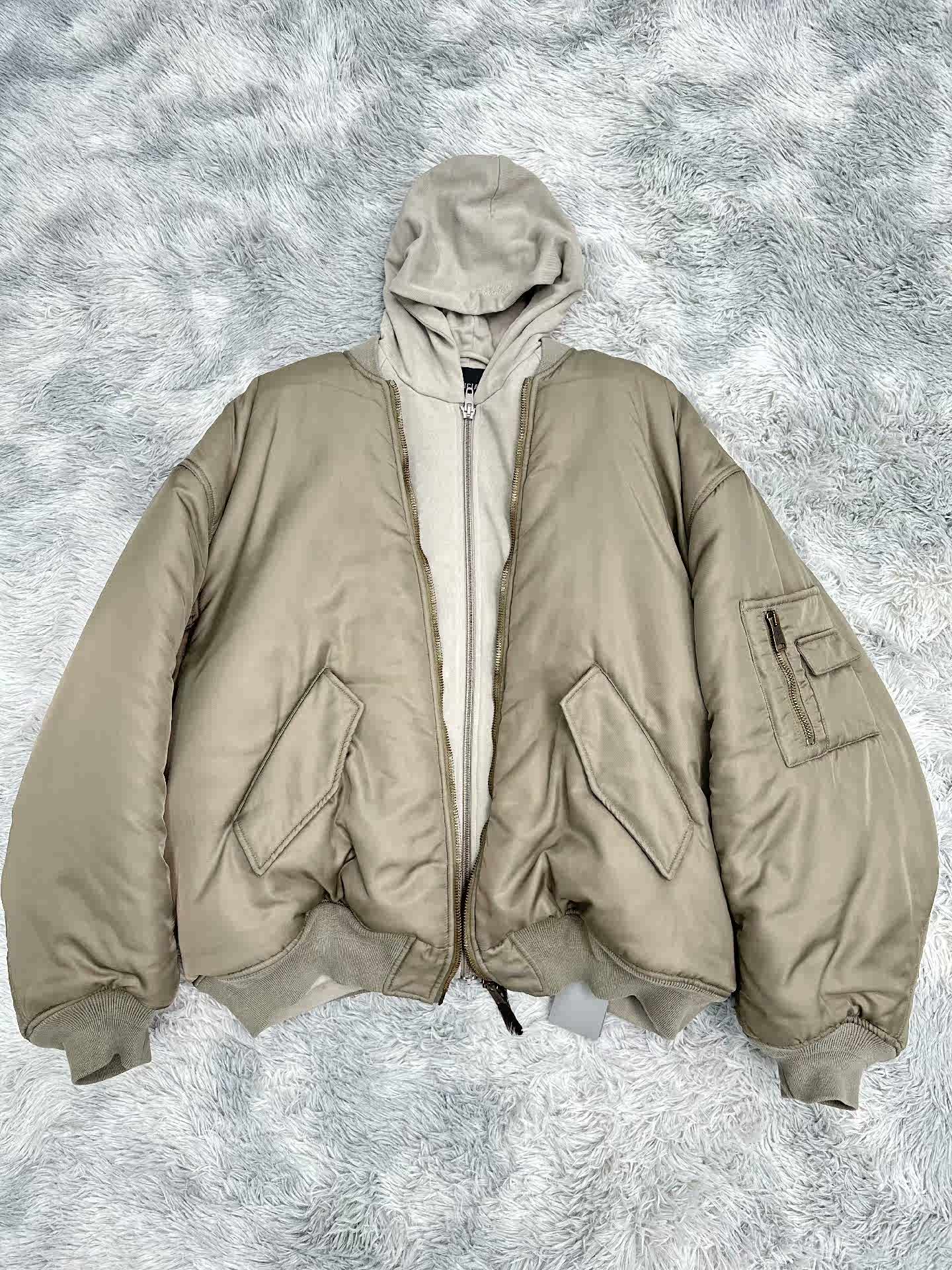 BALENCIAGA Balenciaga 23ss All-In Bomber: Faux Layered Flight 
