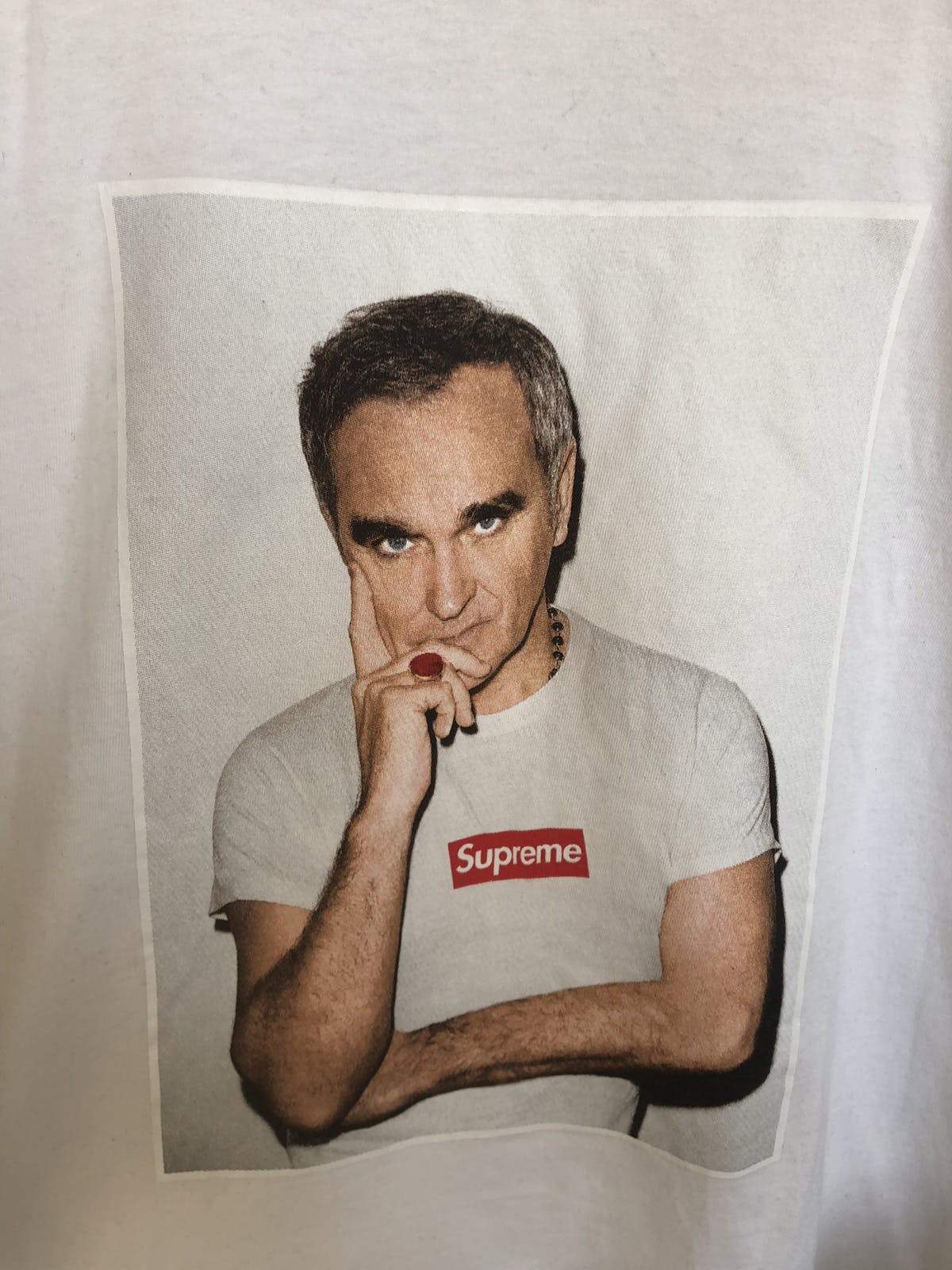 Supreme Morrissey Tee White | slo1 | REVERSIBLE