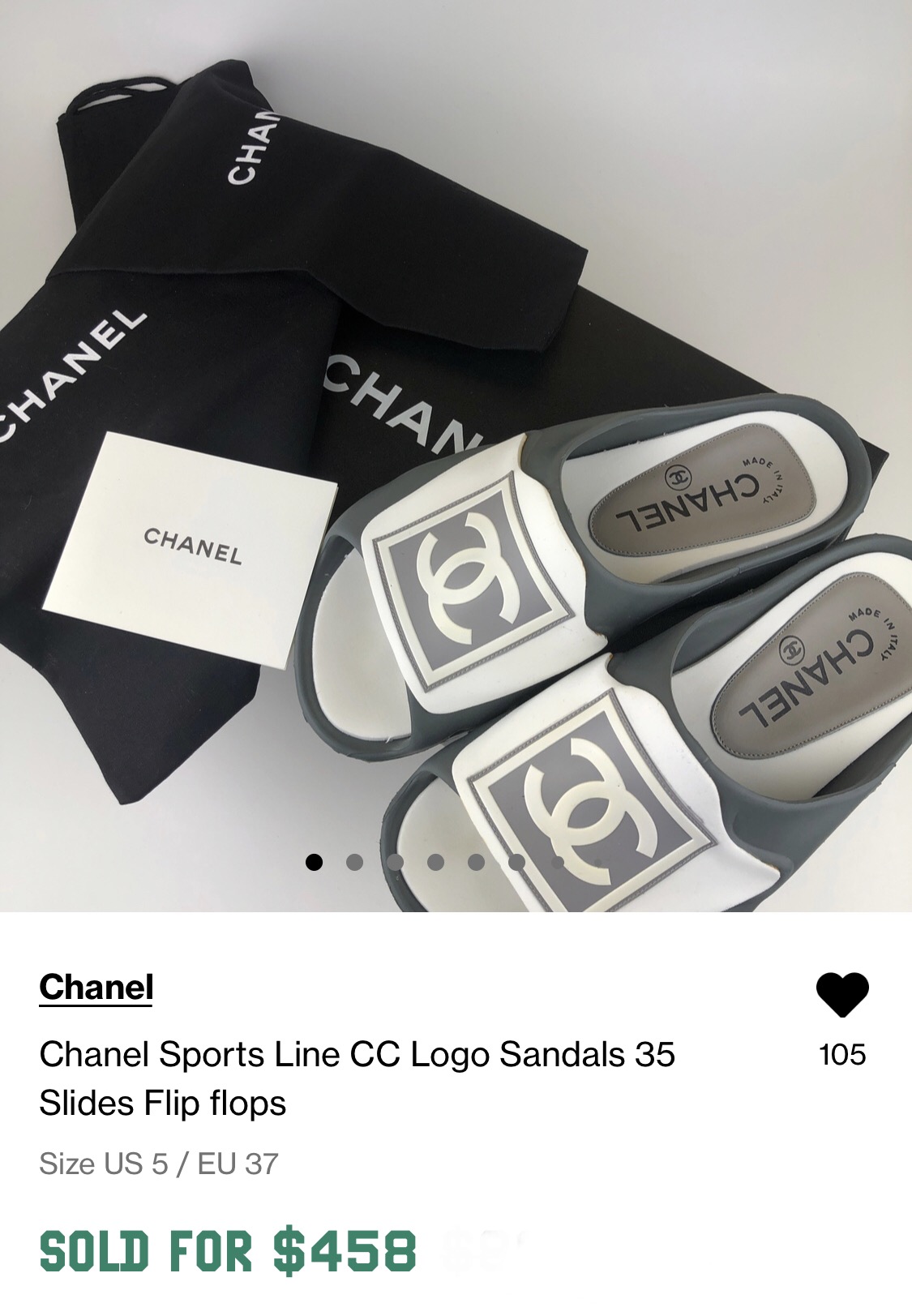 【チェーンとロゴがカッコいい☆】CHANEL サンダル CCロゴ org.jpg