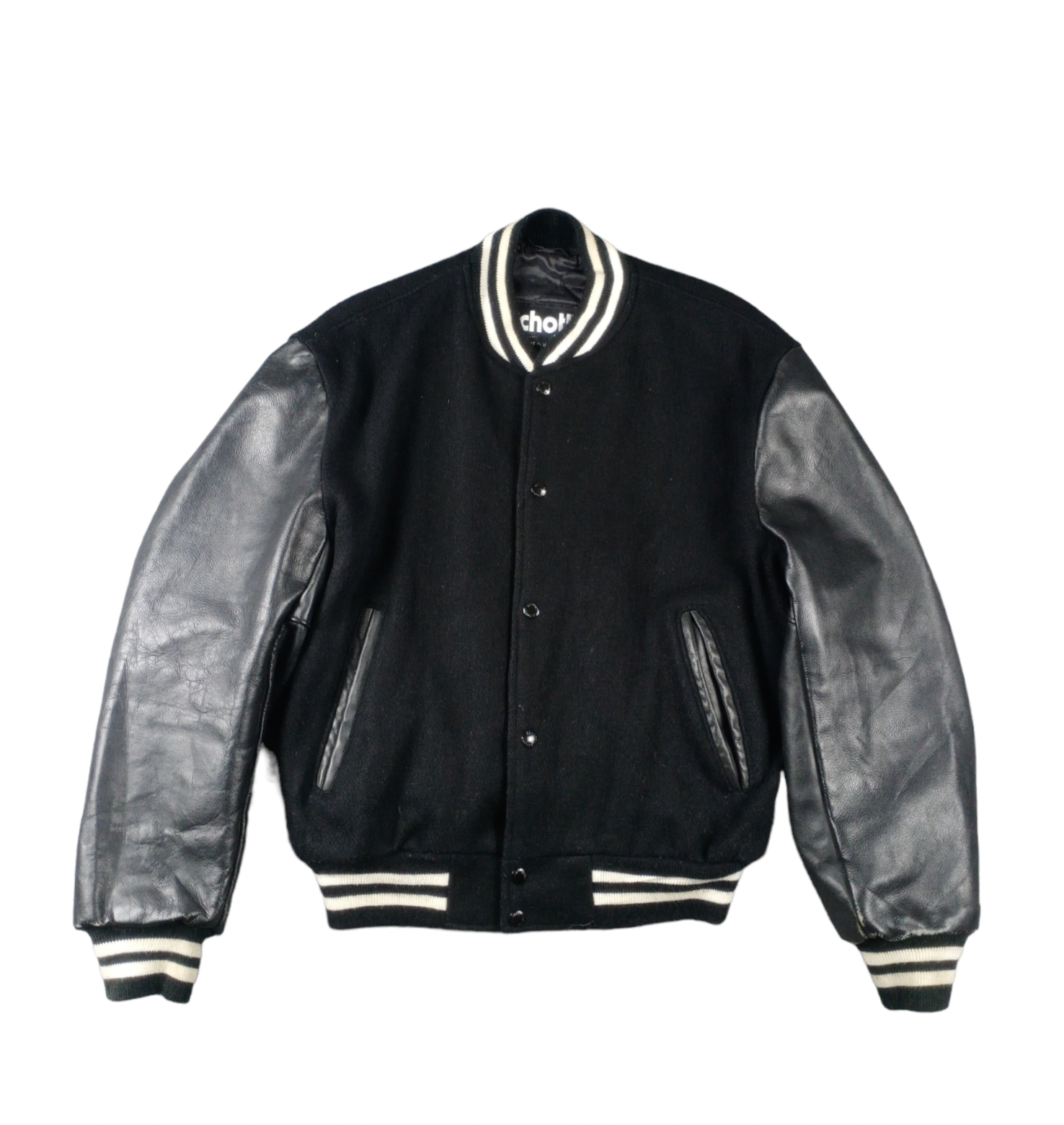 Other Designers Vintage Vintage Schott USA Varsity Sleeve Leather Jacket cyyzostore REVERSIBLE