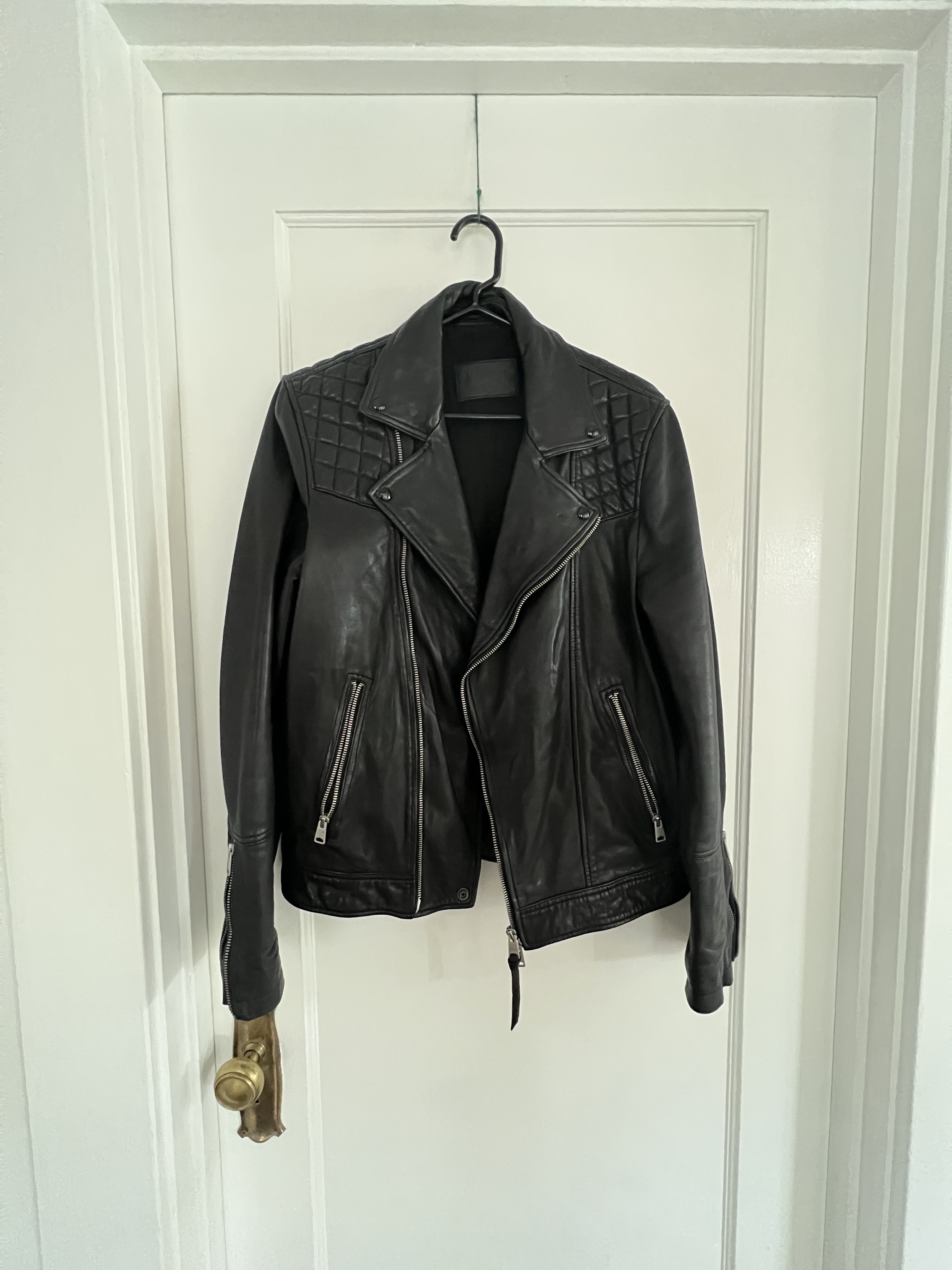 Other Designers Allsaints Allsaints Taro Leather Biker Jacket zerowing REVERSIBLE