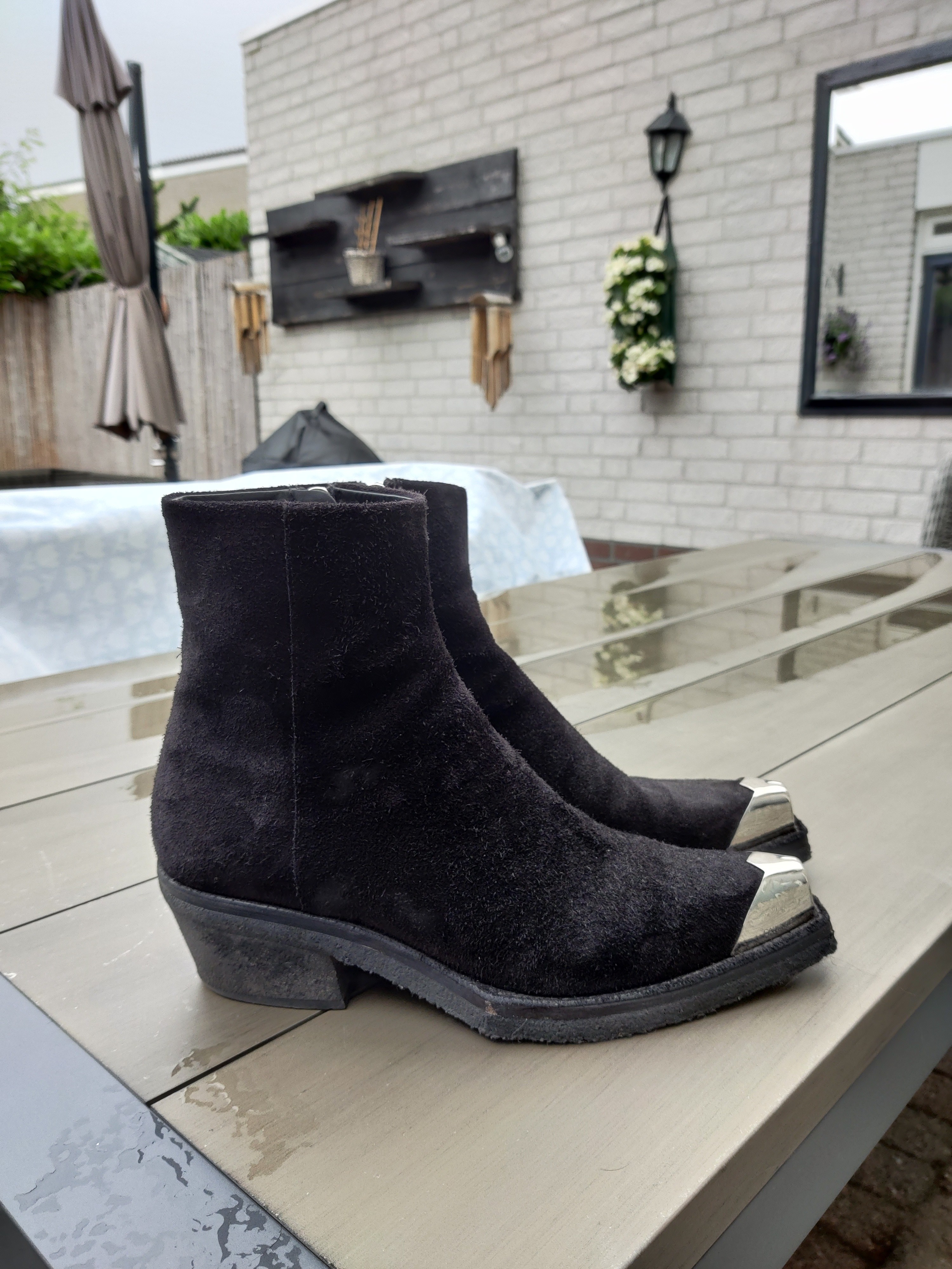 Other Designers Calvin Klein 205W39NYC Cal Clute Suede boots 43 42.5 maxicozy REVERSIBLE