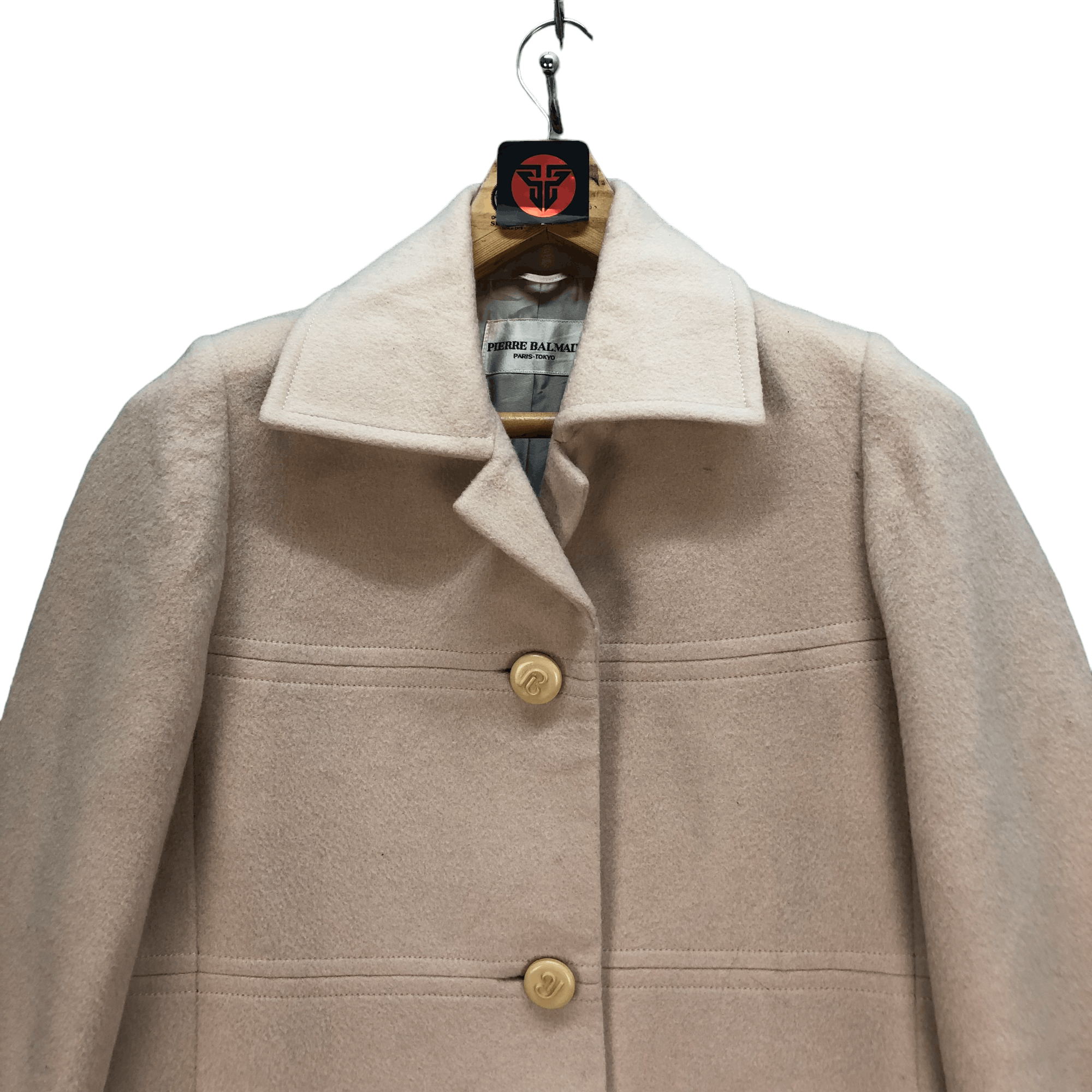 Vintage Pierre Balmain Buttonless Suede Coat online