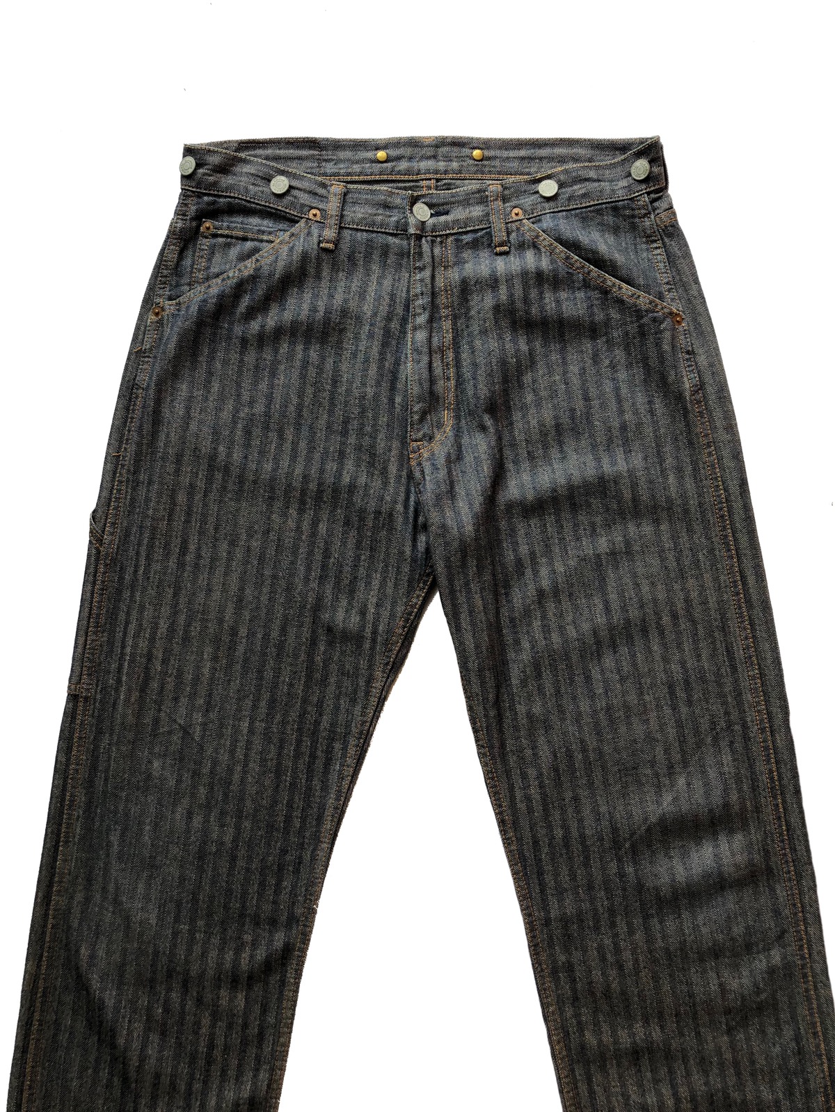 Hysteric Glamour 1990s Kinky Waves Stripe Worker Jeans | jrlhzq 