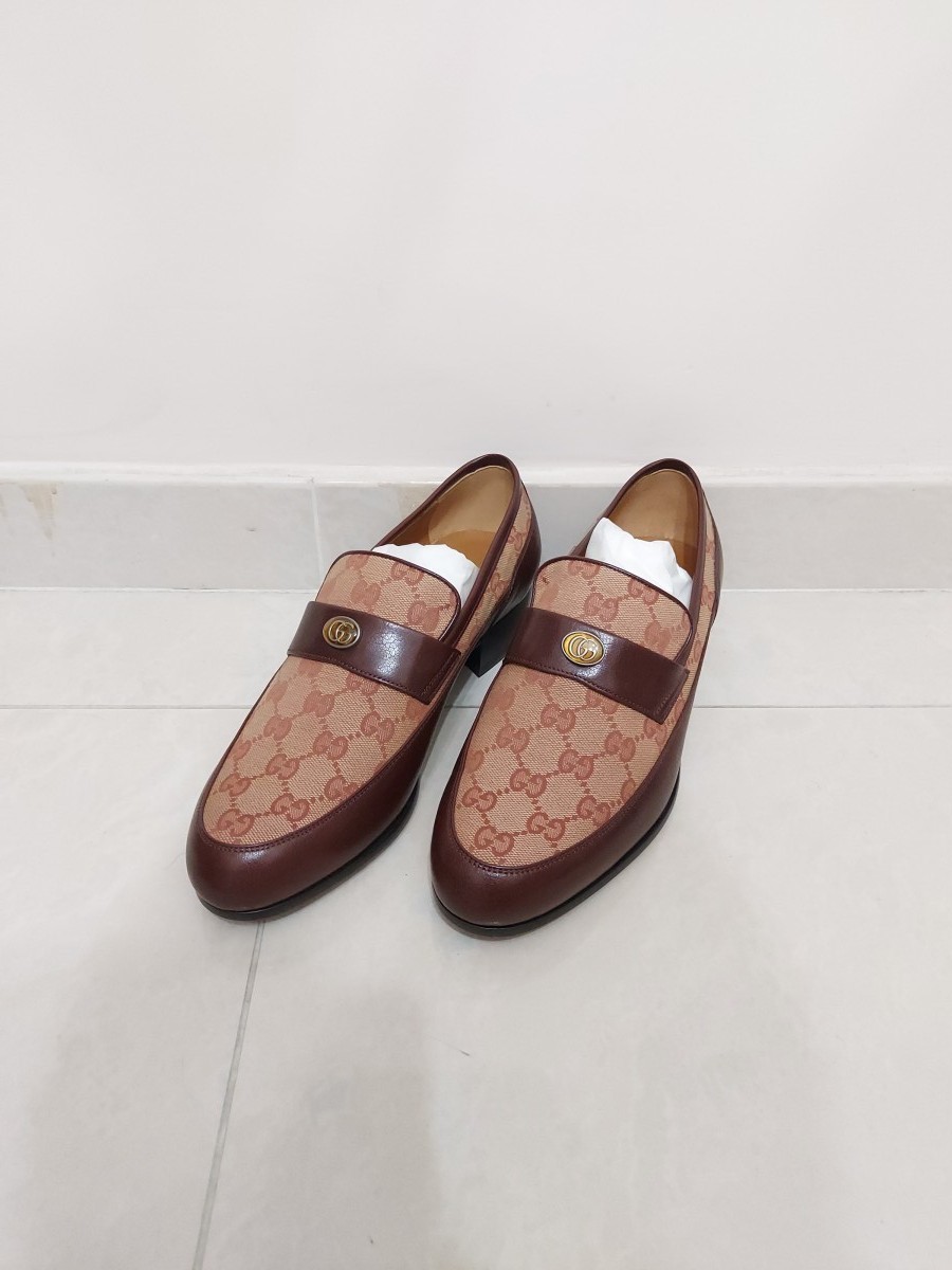 GUCCI FW18 AW18 Runway Team Motif GG Supreme Monogram Logo Loafer rebel x archive REVERSIBLE