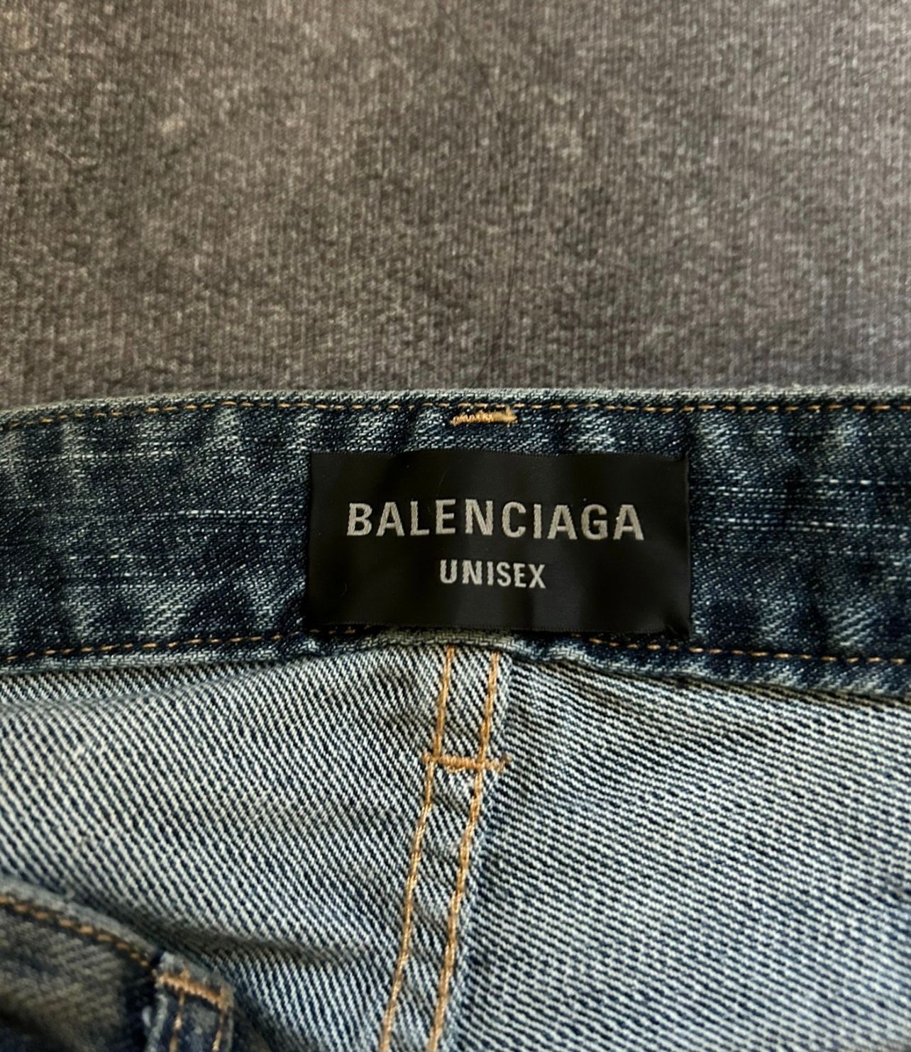 BALENCIAGA::デニム:S[RESALE] NWT* RARE BALENCIAGA FW21 SLASHED HYBRID JEANS/TRACK PANTS