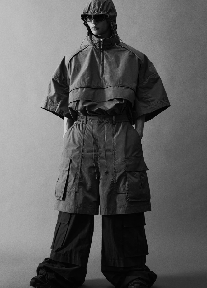 JUUN.J BNWT SS23 JUUN.J SHORT SLEEVE FABRIC ANORAK 46 | calif 