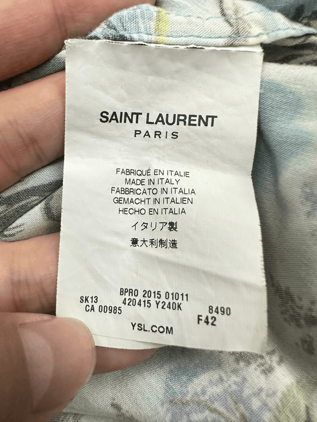 SAINT LAURENT SLP SS16 Saint Laurent Paris Hawaiian Shirt
