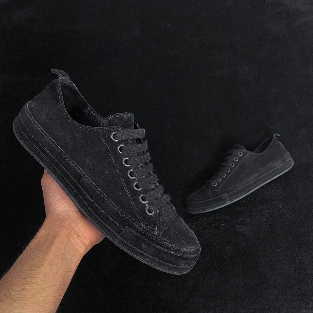 靴 Ann Demeulemeester SCAMOSCIATO NERO Ann Demeulemeester SCAMOSCIATO NERO Ann Demeulemeester