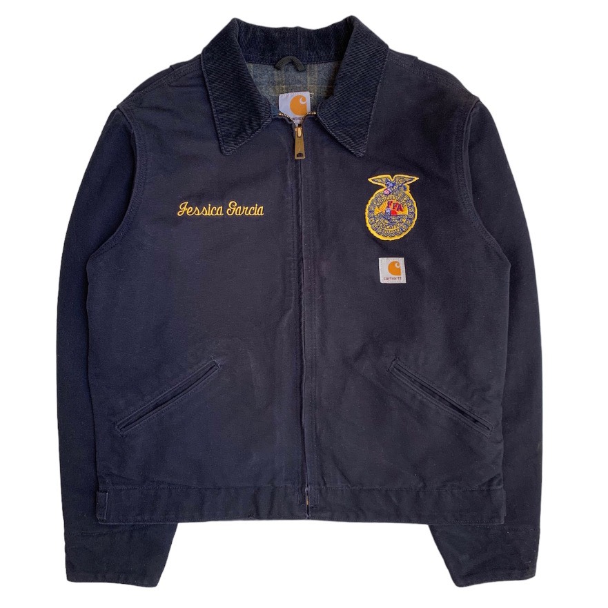 Carhartt Carhartt 101209 FFA Detroit Jacket Blanket Lined With Embroidery Chapter Named Made in USA almostcontrastfades REVERSIBLE