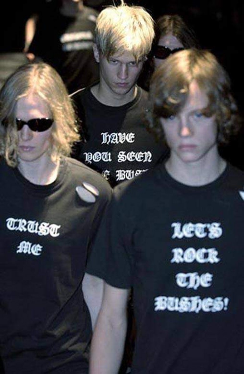 NUMBER (N)INE Number (N)ine AW2004 Anti Bushism T-Shirt 