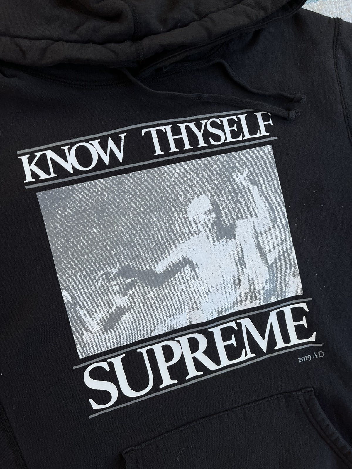 Supreme Supreme Know Thyself Hoodie SS19 Black kchype REVERSIBLE