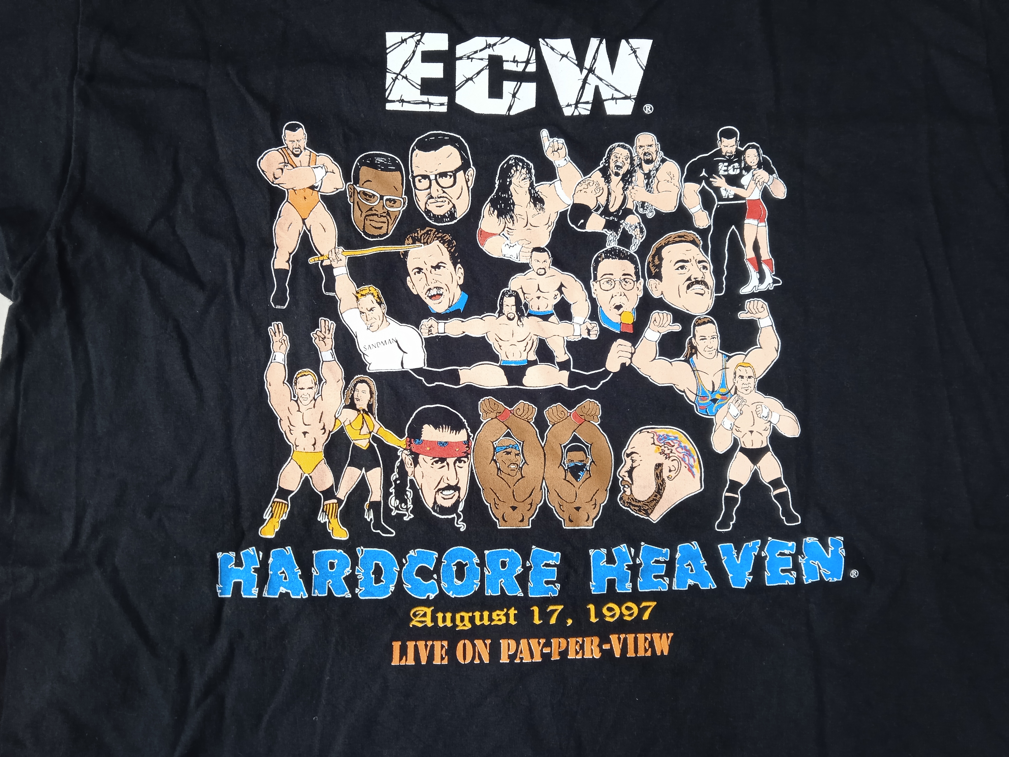 ECW☆1997ハードコアヘブン☆Tシャツ Other Designers Vintage - 🌊Vintage ECW Hardcore Heaven 1997 Shirt