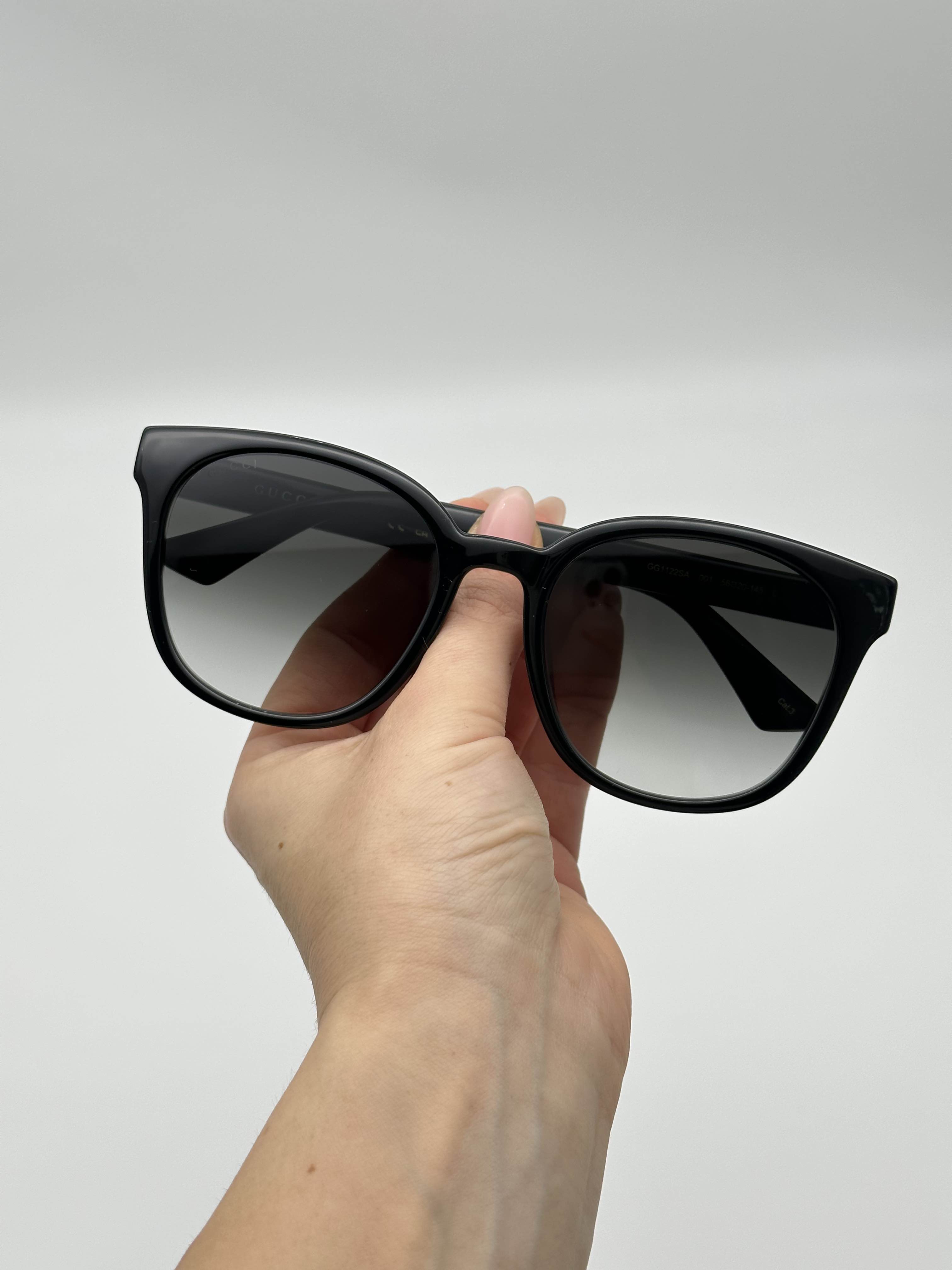 Gucci GG1122SA 001 Square Sunglasses – Black/Grey Gradient GUCCI GG1122SA 001 Black Grey Womens Square Gradient  main image 3