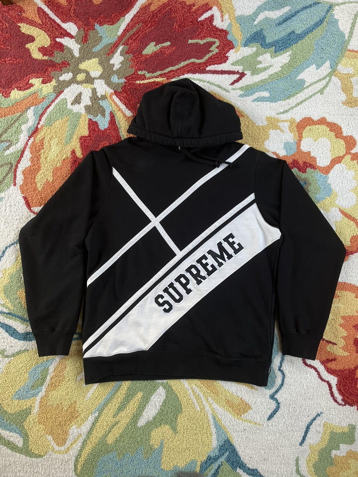 Supreme diagonal hoodie sale