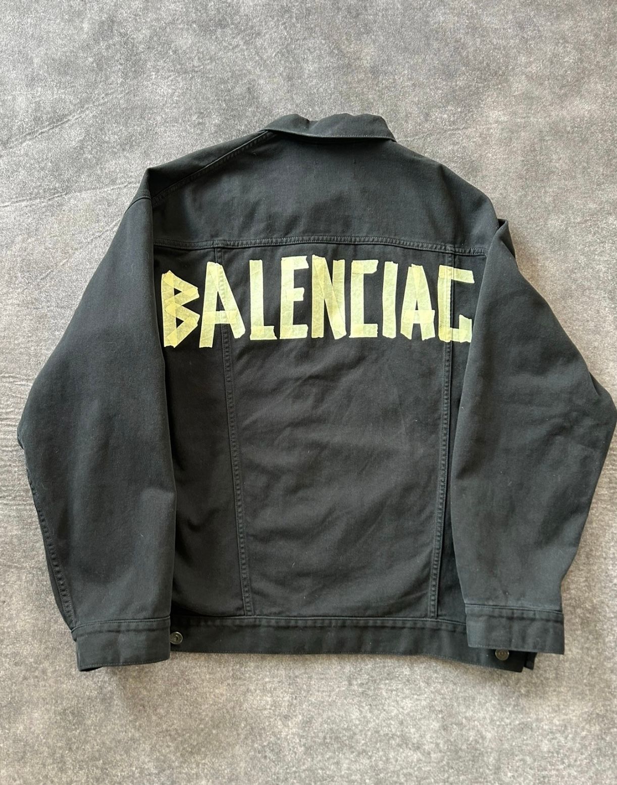 BALENCIAGA Balenciaga SS23 Tape Type Logo Denim Jacket