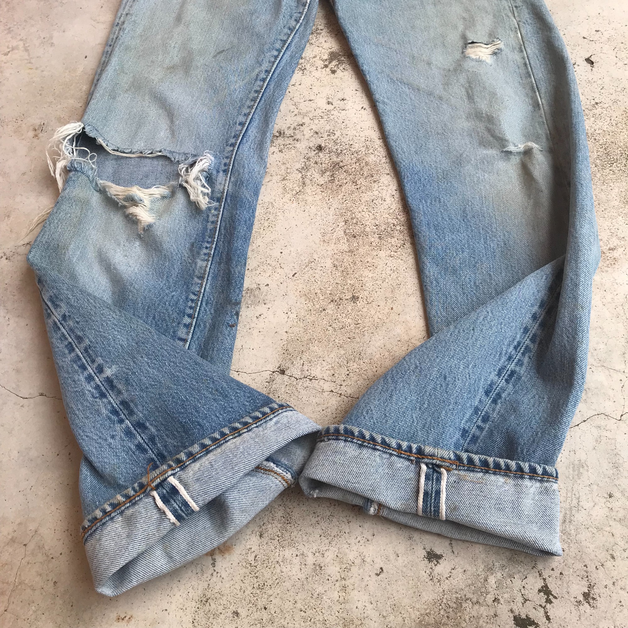 Levi's Vintage Levis 501 80's Rindem # 6 faded dirty Distressed