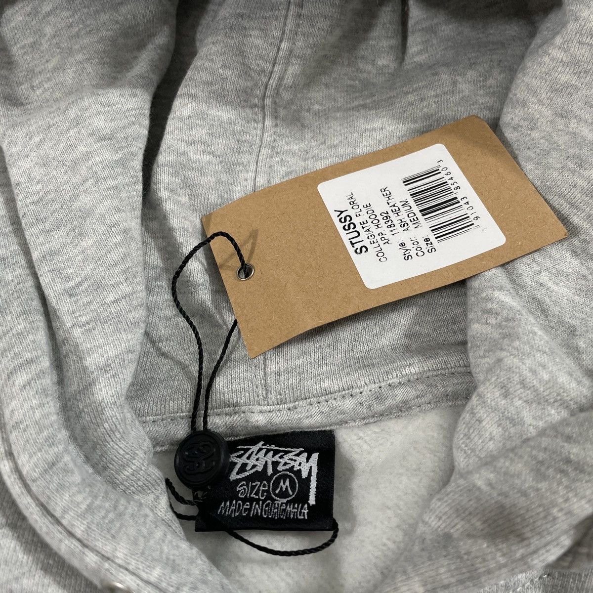 Stüssy STUSSY FLORAL HOODIE ASH HEATHER // MEDIUM | hlnstuff 