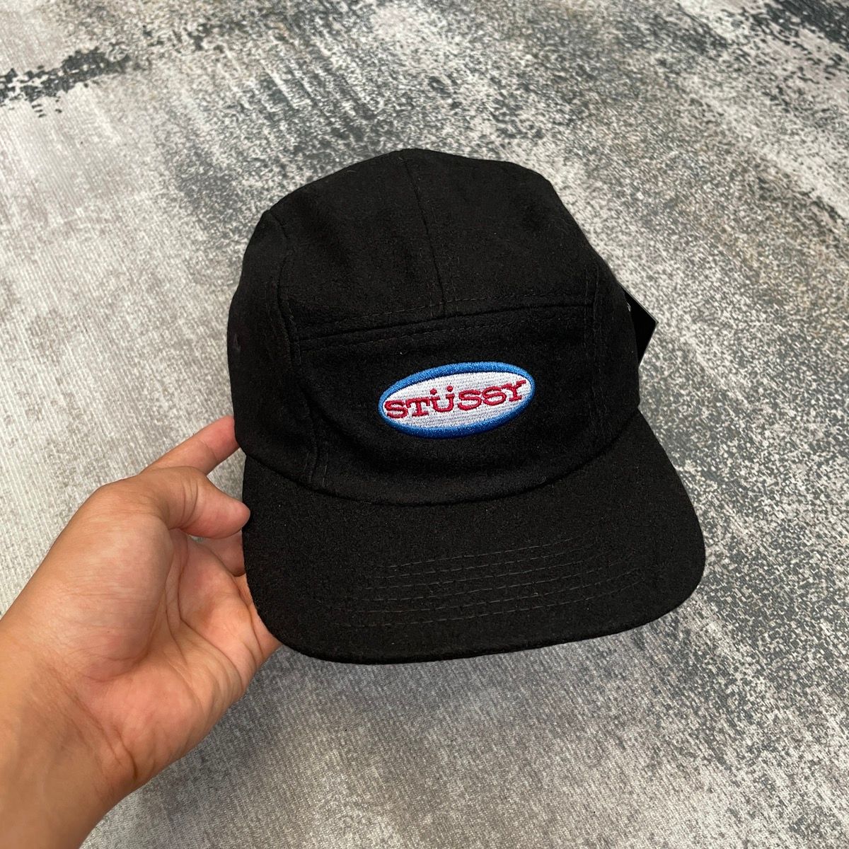 Stüssy OVAL CAMP CAP // BLACK hlnstuff REVERSIBLE