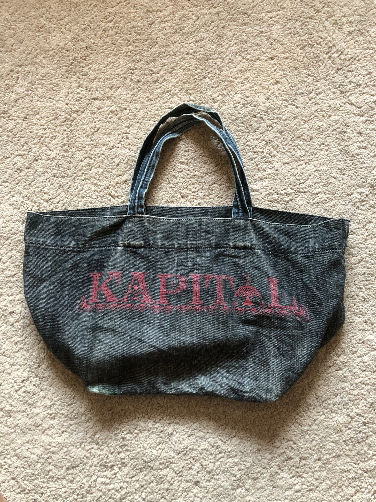 KAPITAL デニム トートバッグ Kapital Kapital Duffle Small Denim Tote Bag | jrlhzq