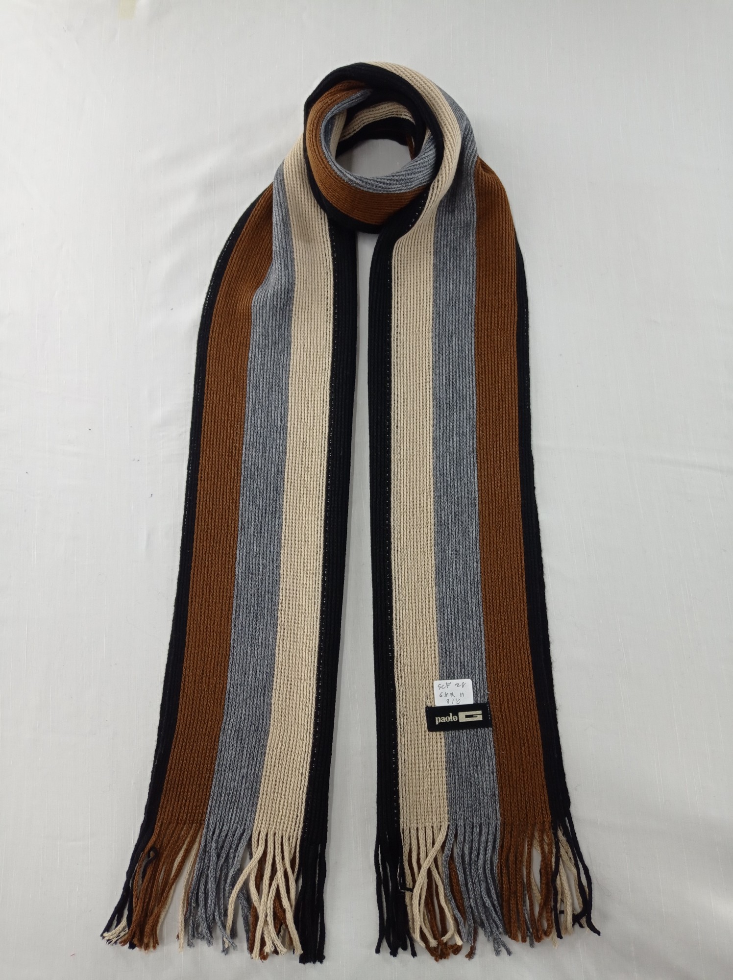 Other Designers Paolo Gucci Stripe Scarf Muffler Neck Wear