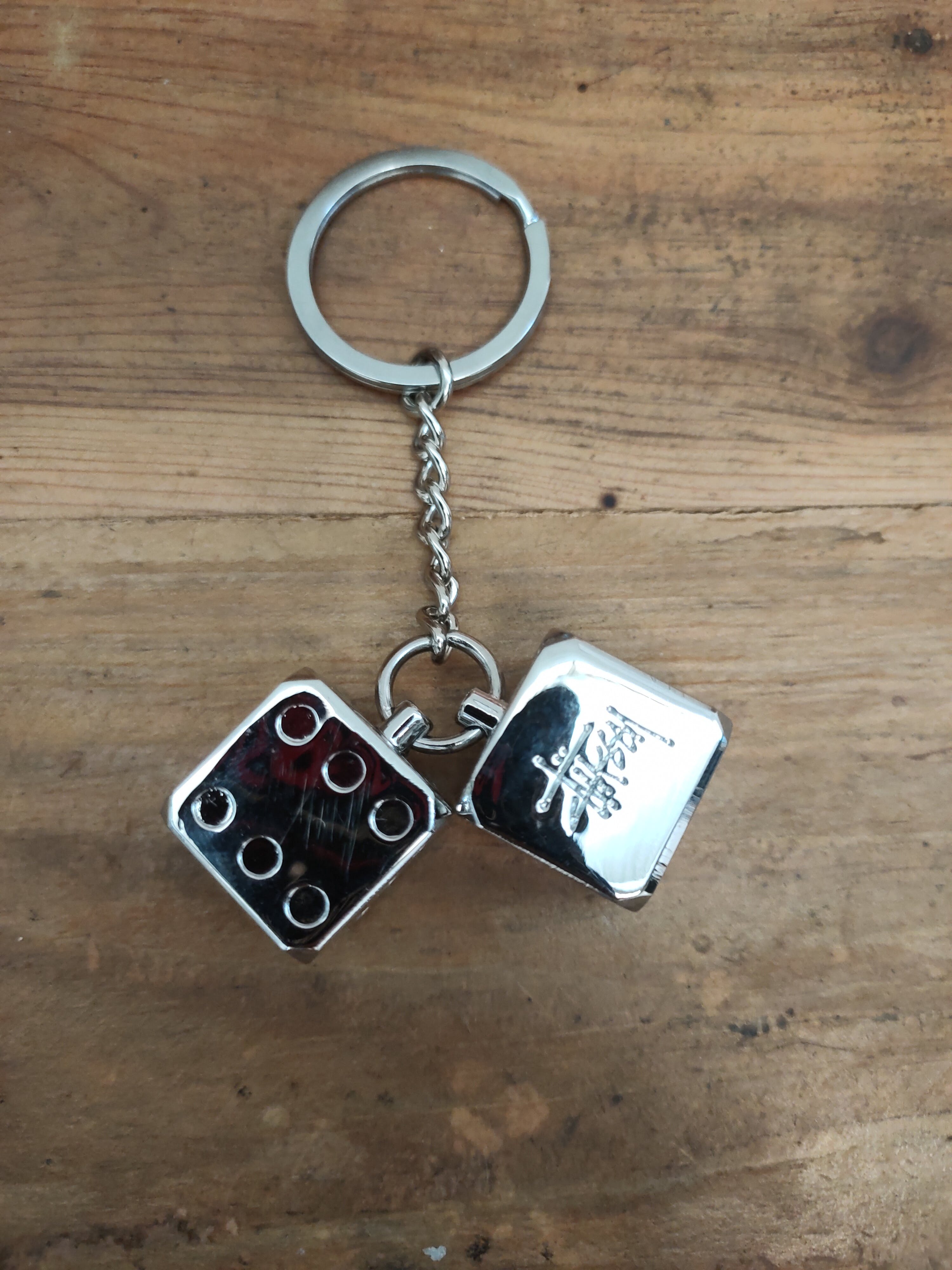 Stüssy RARE Stussy Double Dice Keychain | ivory22 | REVERSIBLE
